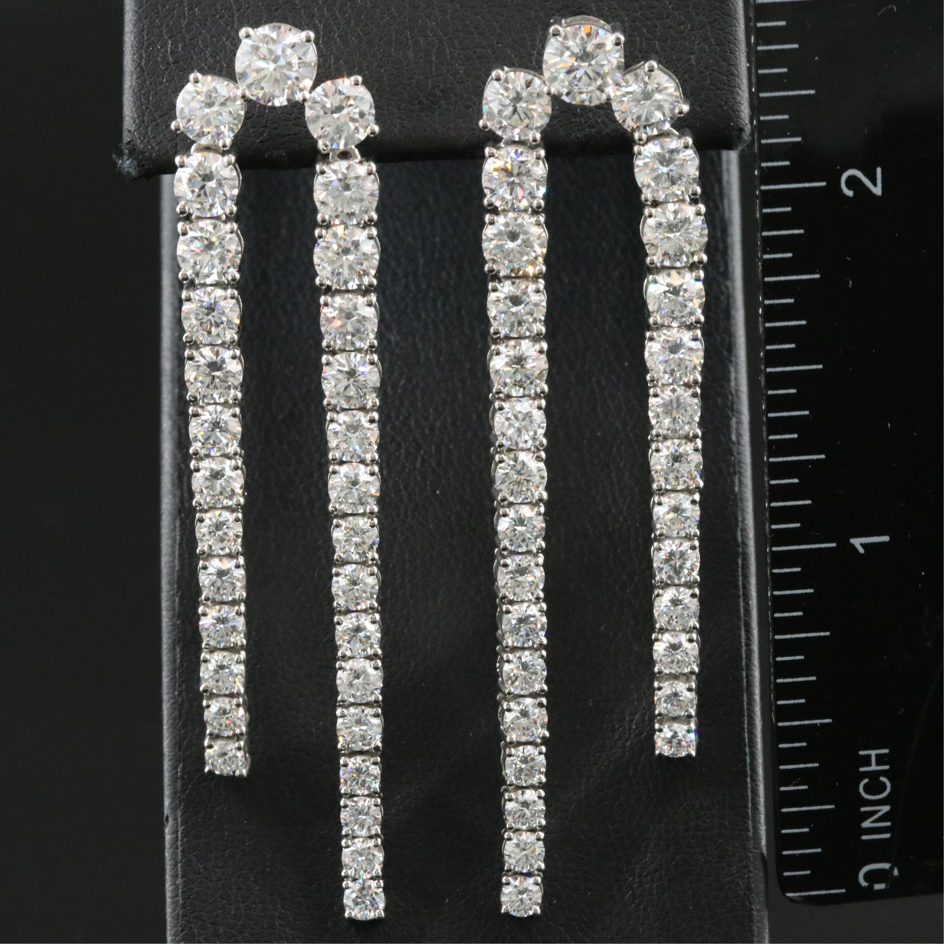Platinum 10.95 CTW Lab Grown Diamond Earrings