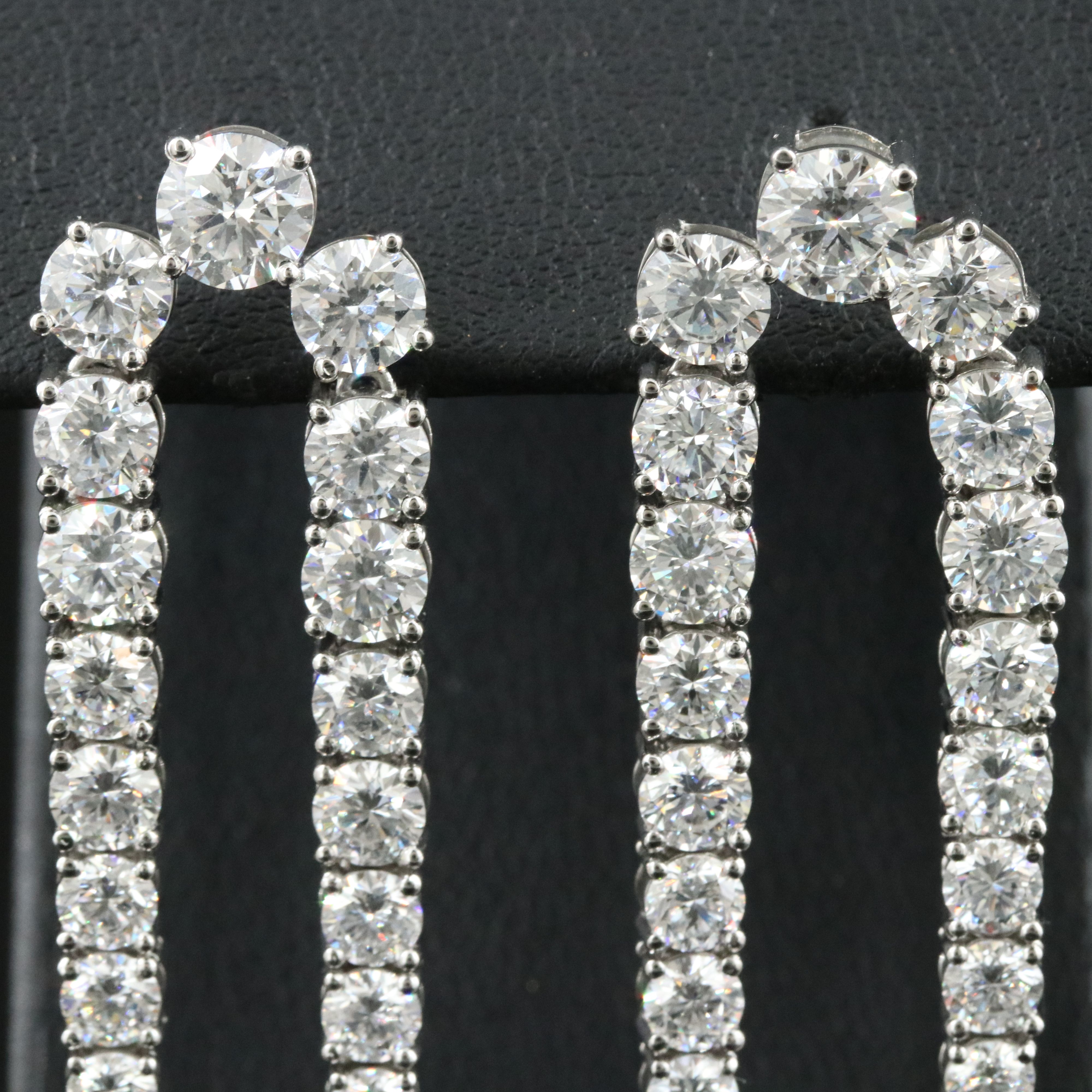 Platinum 10.95 CTW Lab Grown Diamond Earrings