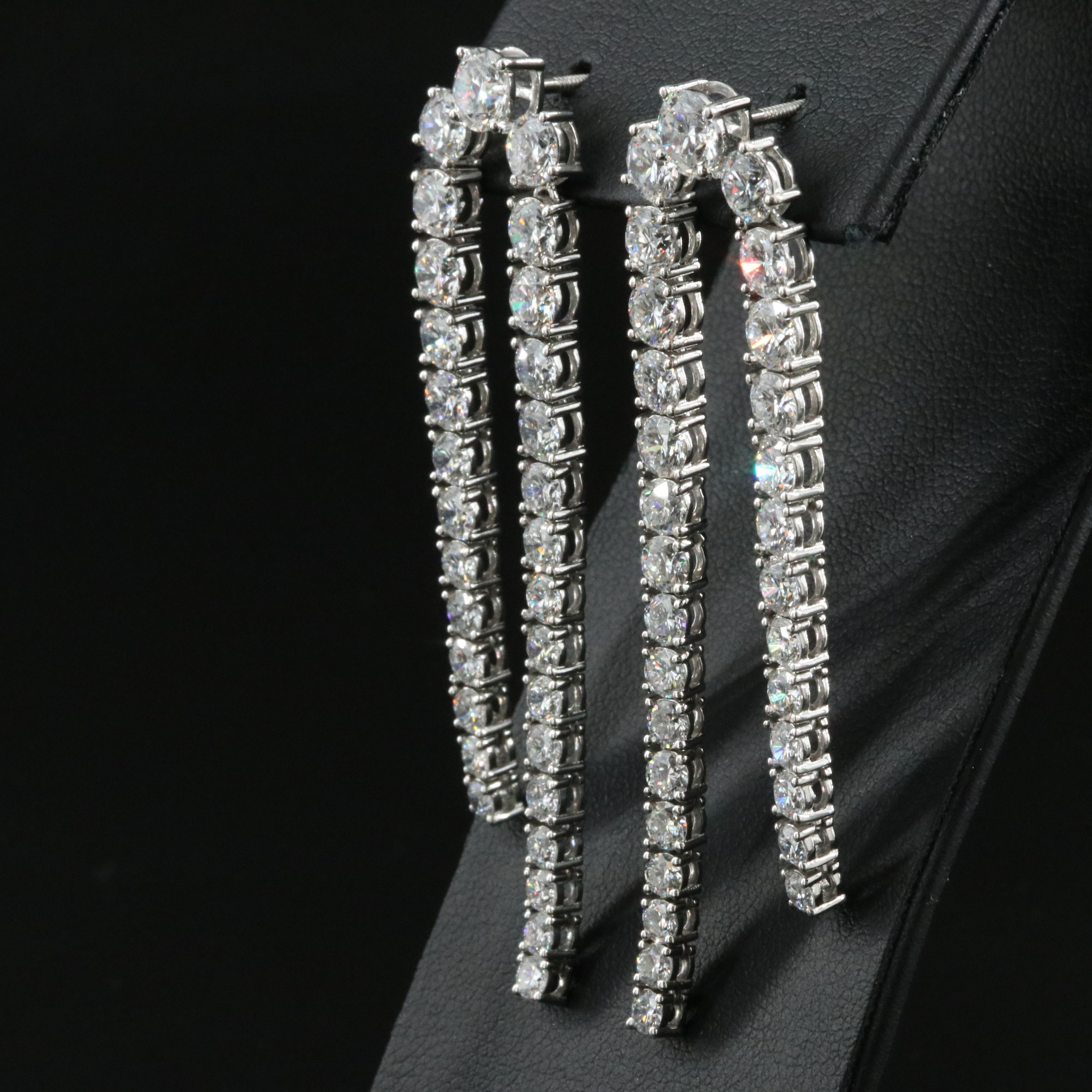 Platinum 10.95 CTW Lab Grown Diamond Earrings