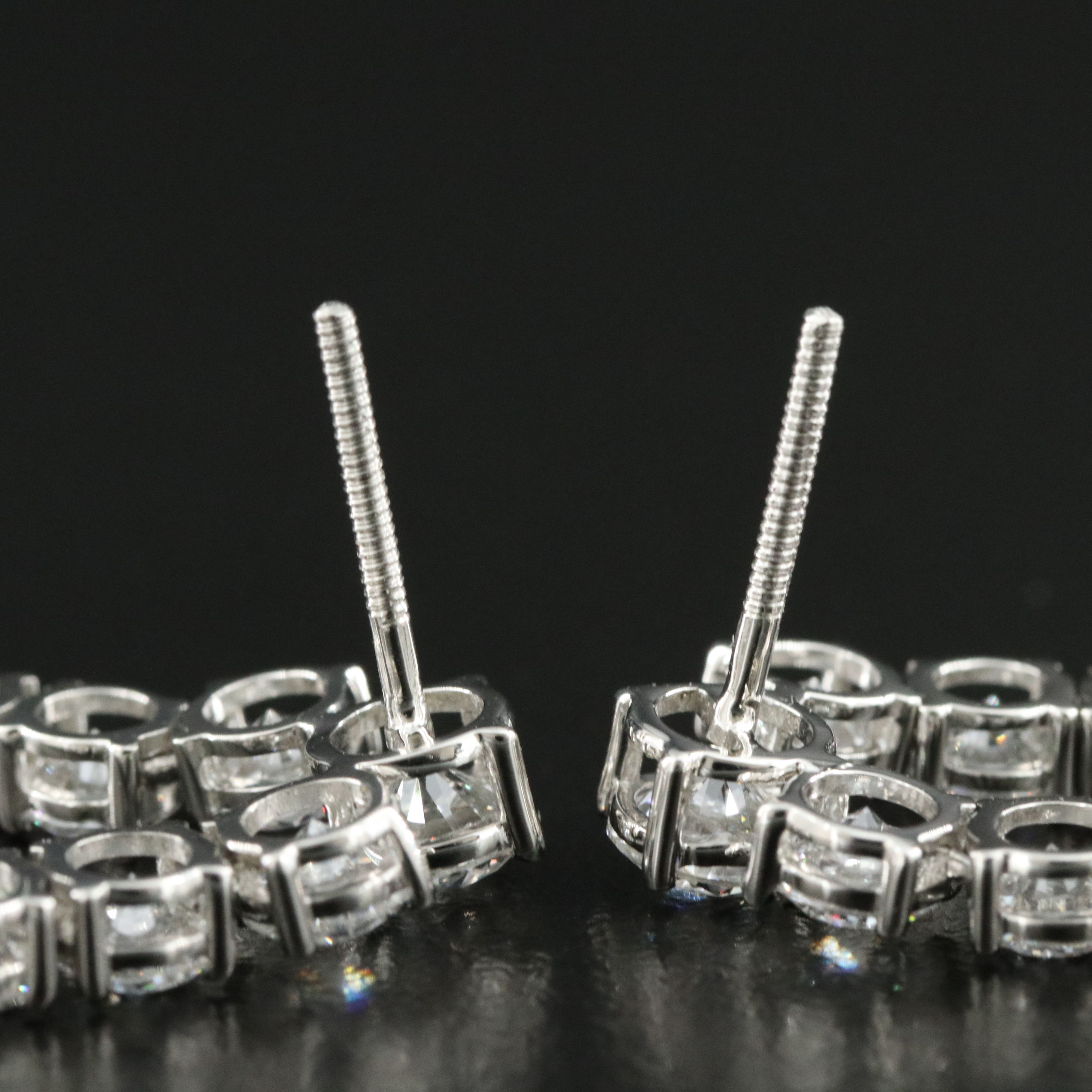 Platinum 10.95 CTW Lab Grown Diamond Earrings