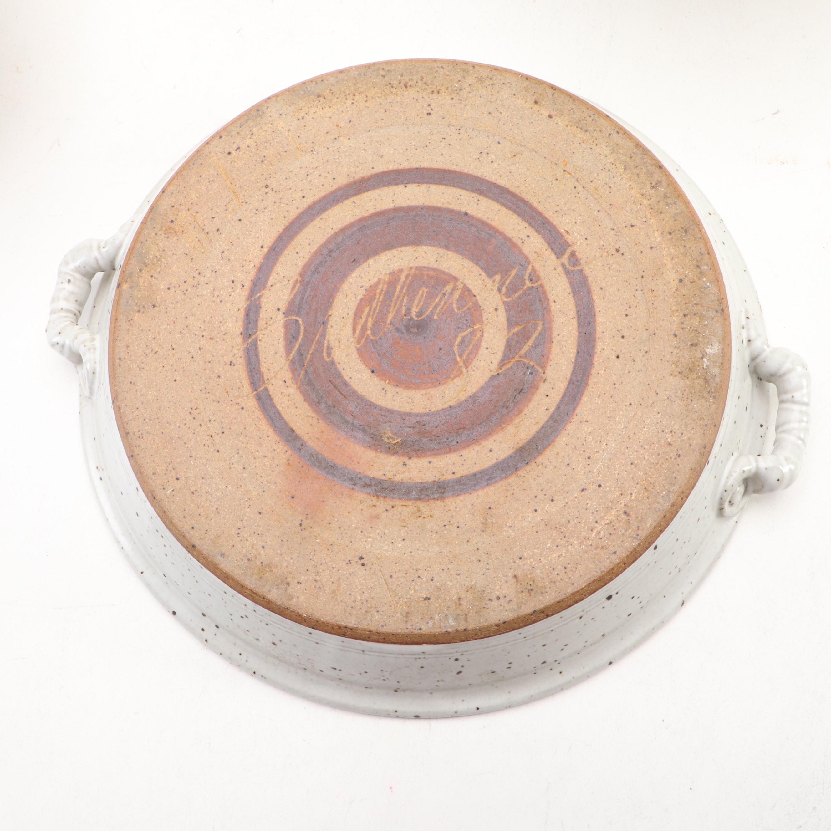 Studio Pottery Stoneware Bowls, Colander, Pitchers, Honey Pot and More