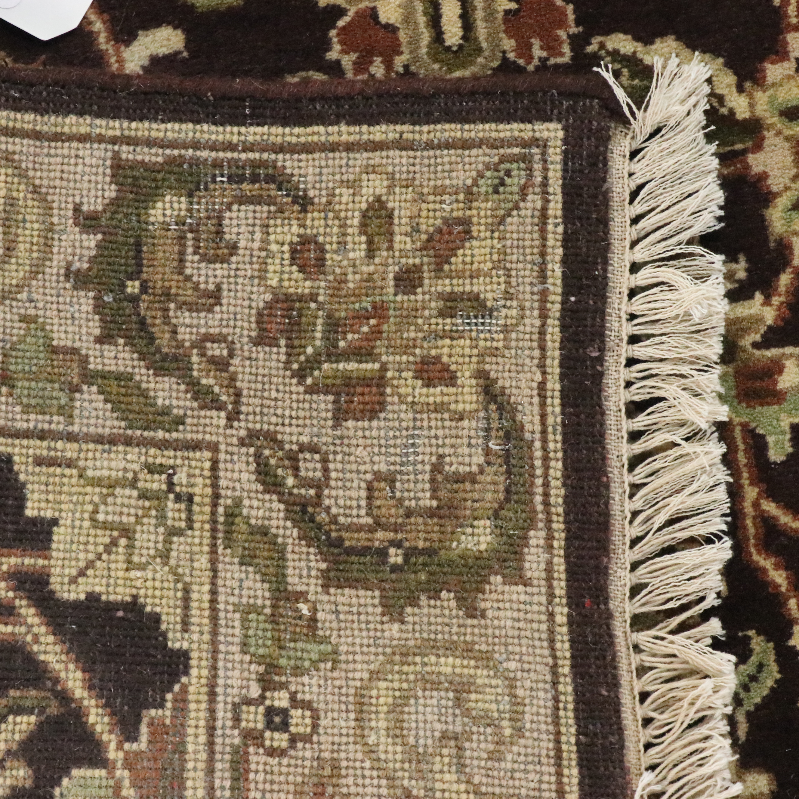 3'9 x 6'2 Hand-Knotted Indian Agra Area Rug