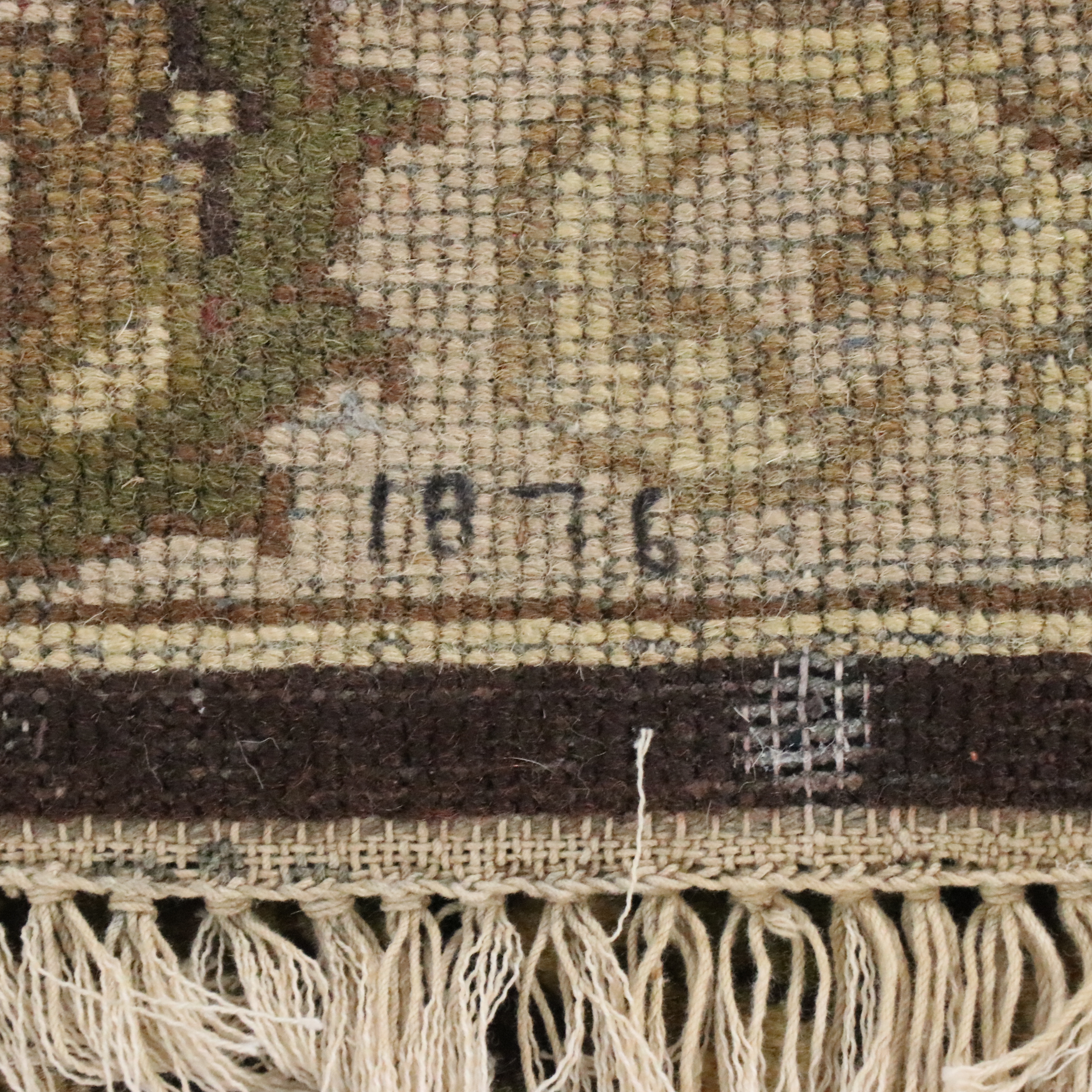 3'9 x 6'2 Hand-Knotted Indian Agra Area Rug