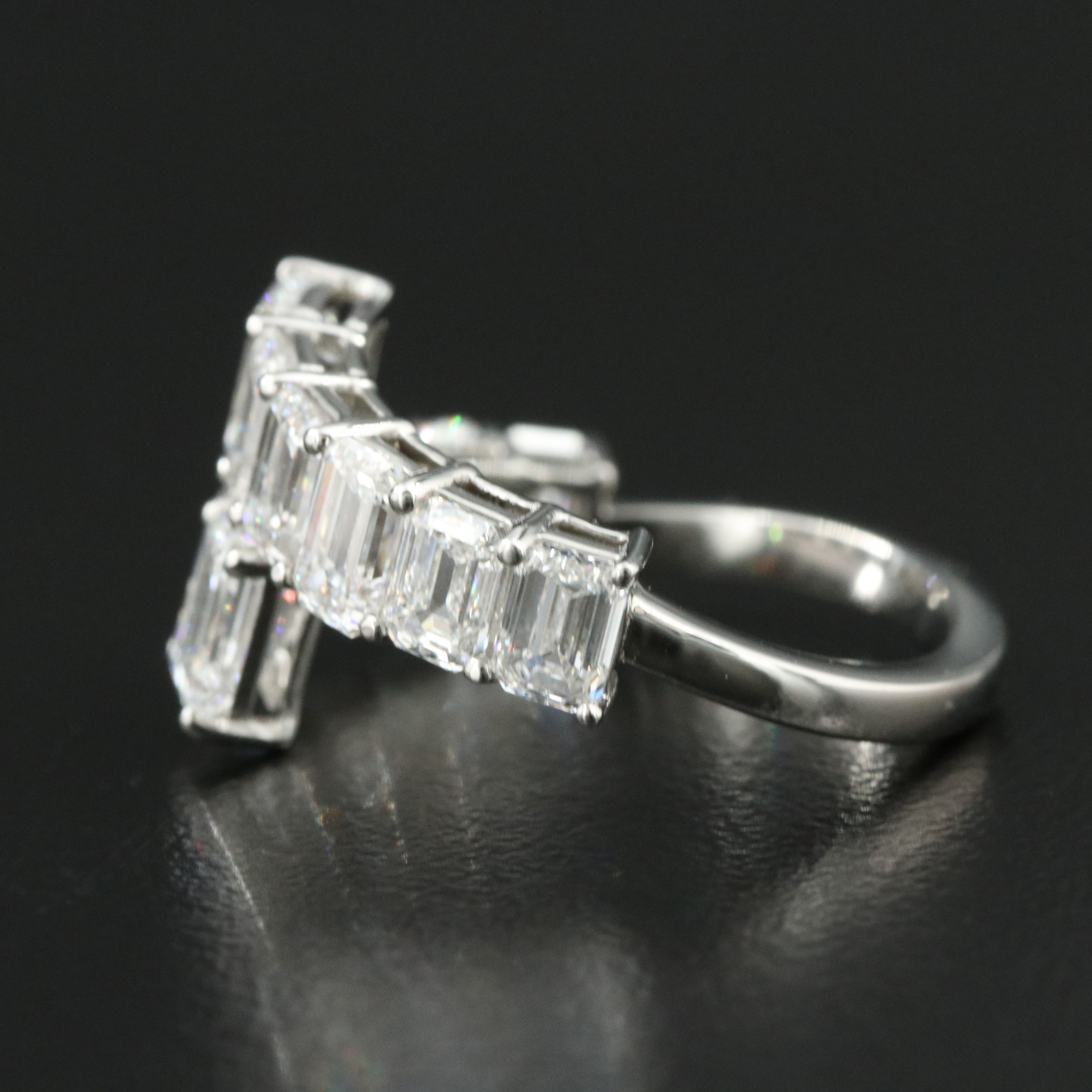 Platinum 4.03 CTW Lab Grown Diamond Ring