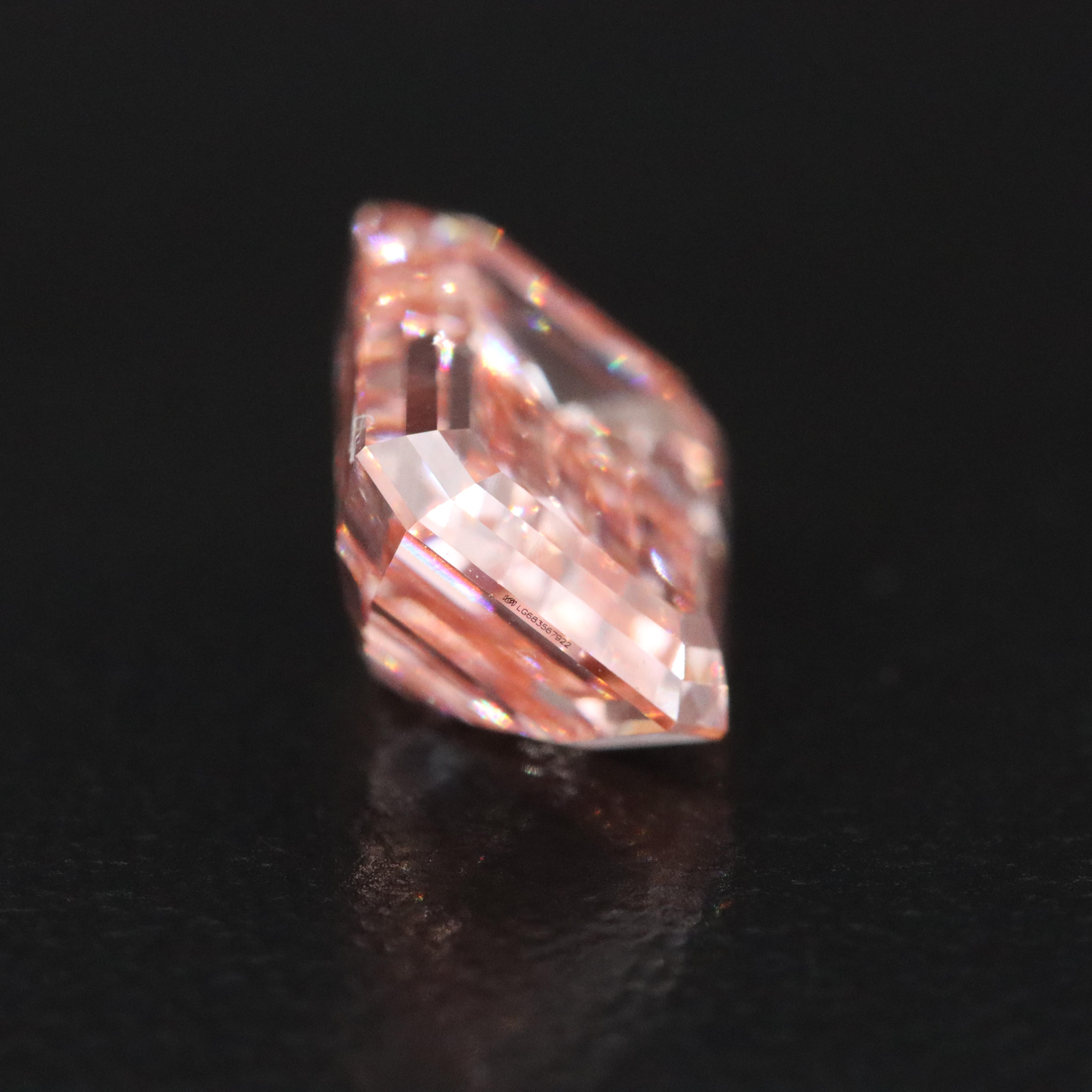 Loose 3.10 CT Lab Grown Fancy Pink Diamond with IGI Report