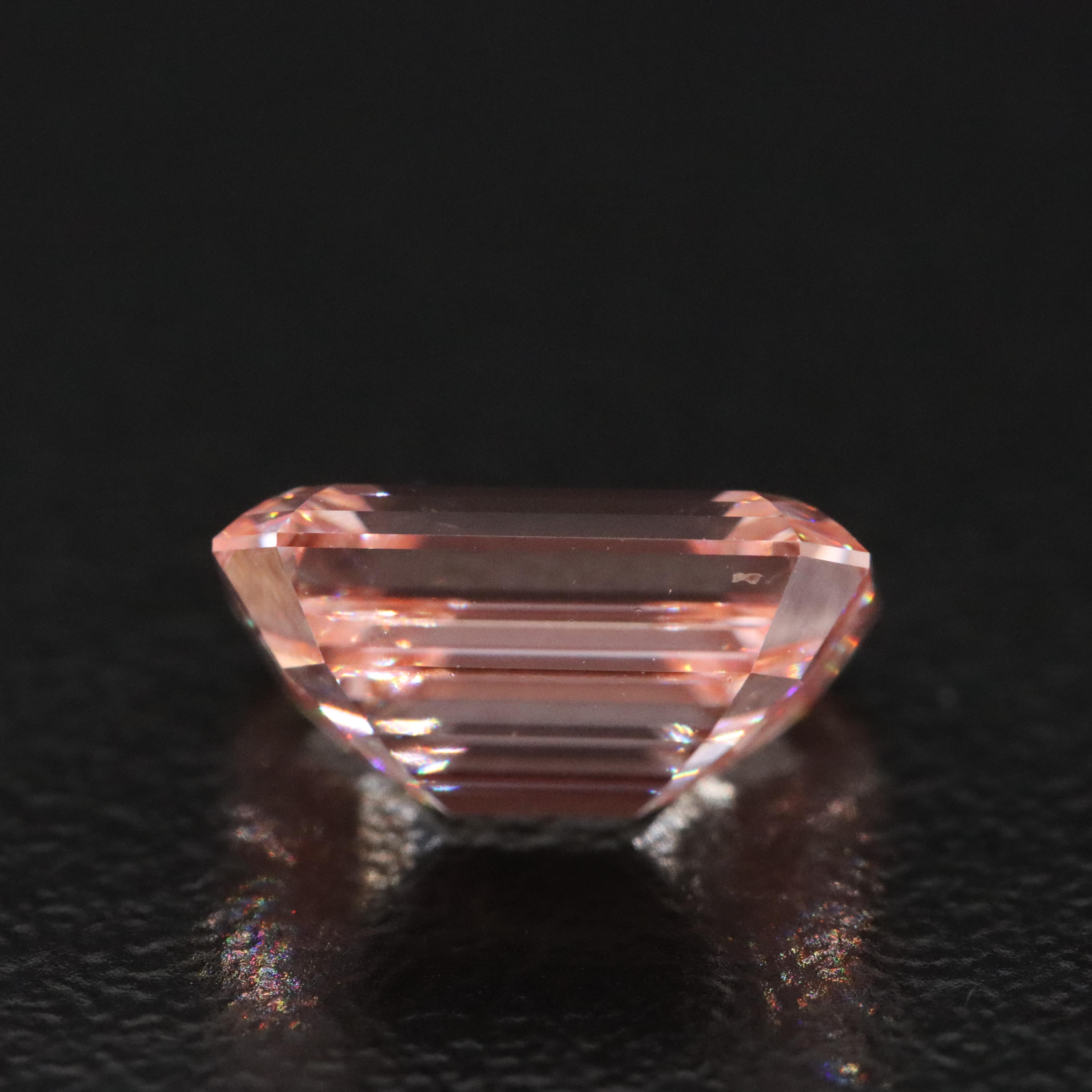 Loose 3.10 CT Lab Grown Fancy Pink Diamond with IGI Report