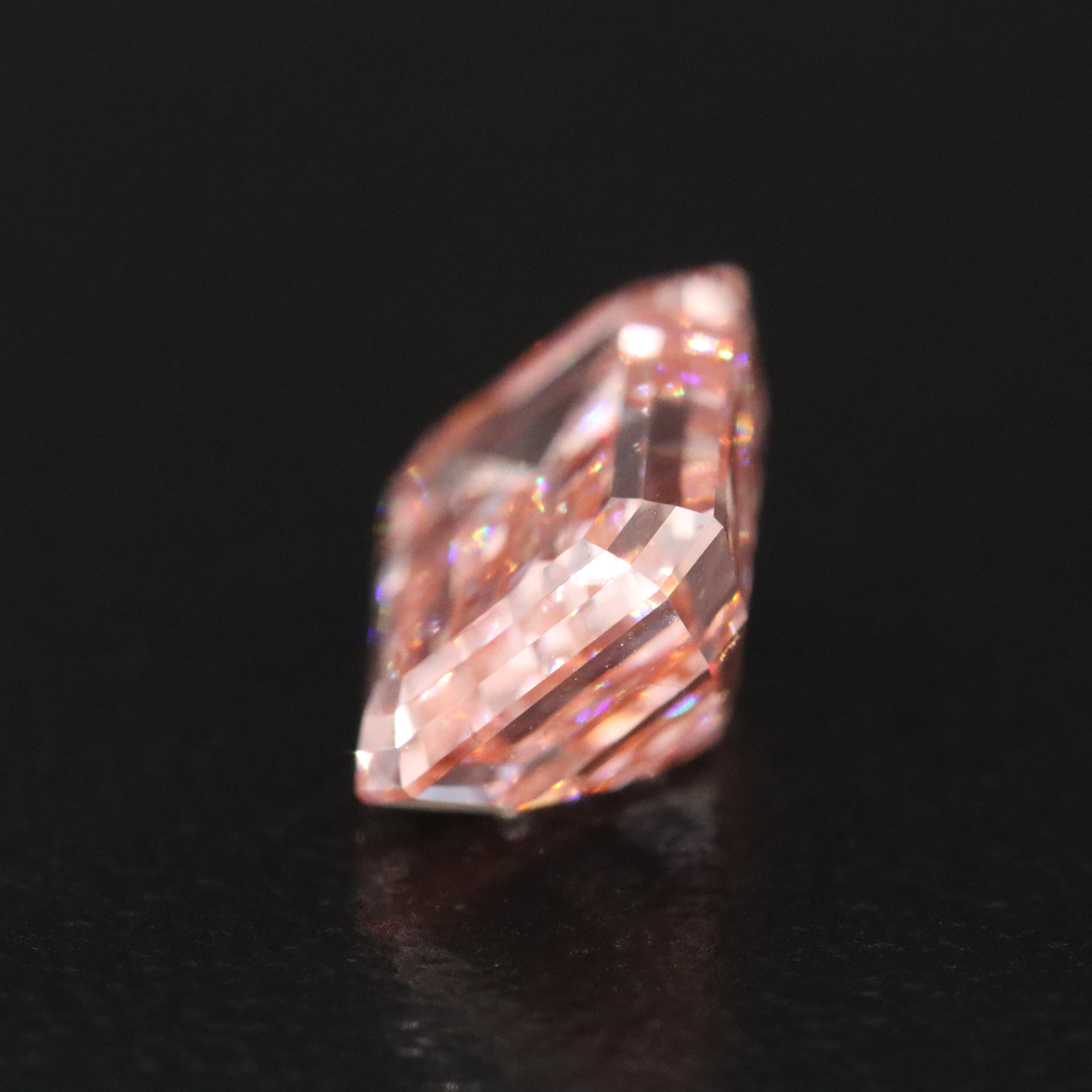 Loose 3.10 CT Lab Grown Fancy Pink Diamond with IGI Report