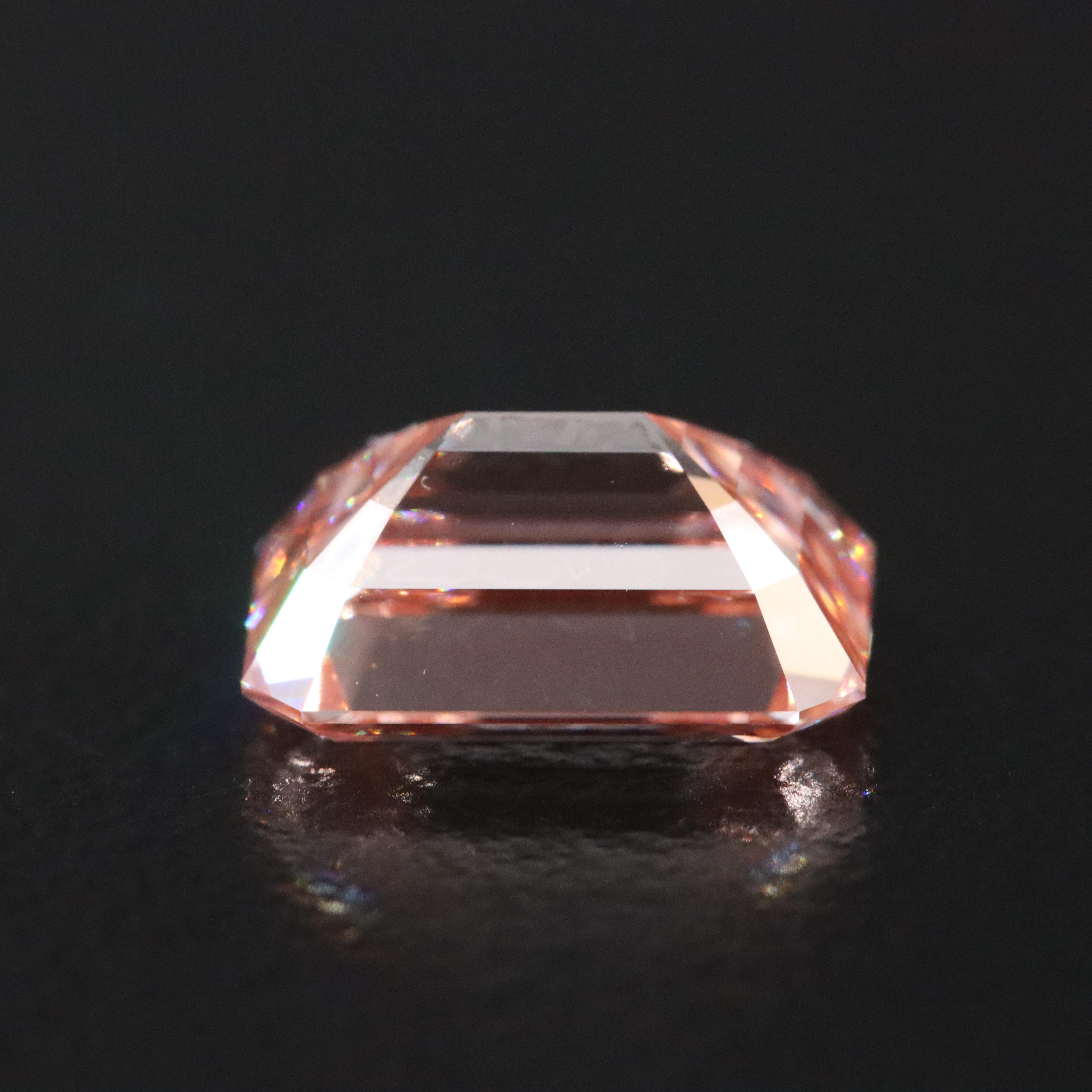 Loose 3.10 CT Lab Grown Fancy Pink Diamond with IGI Report