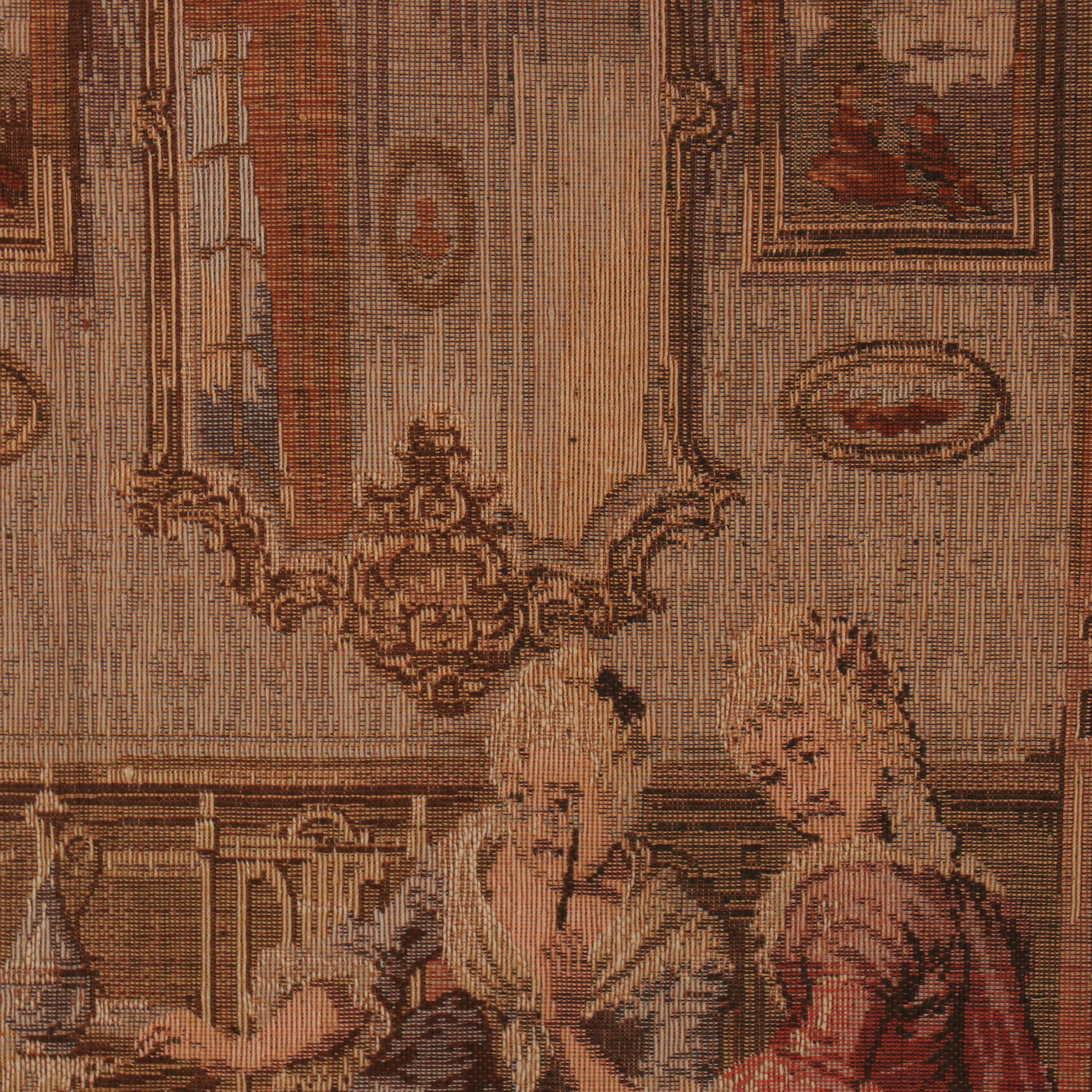 Woven Tapestry with Baroque Salon Scene