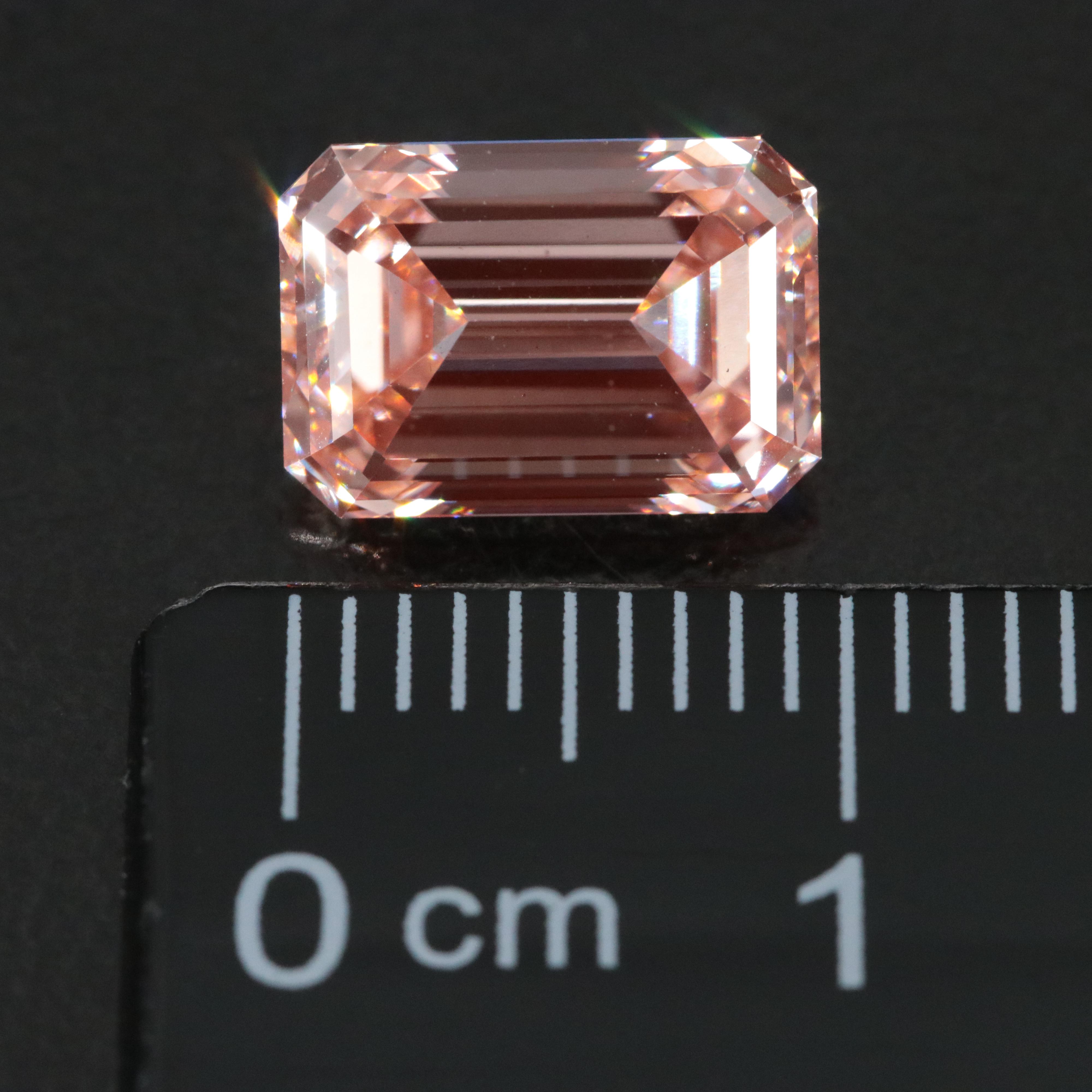 Loose 3.10 CT Lab Grown Fancy Pink Diamond with IGI Report