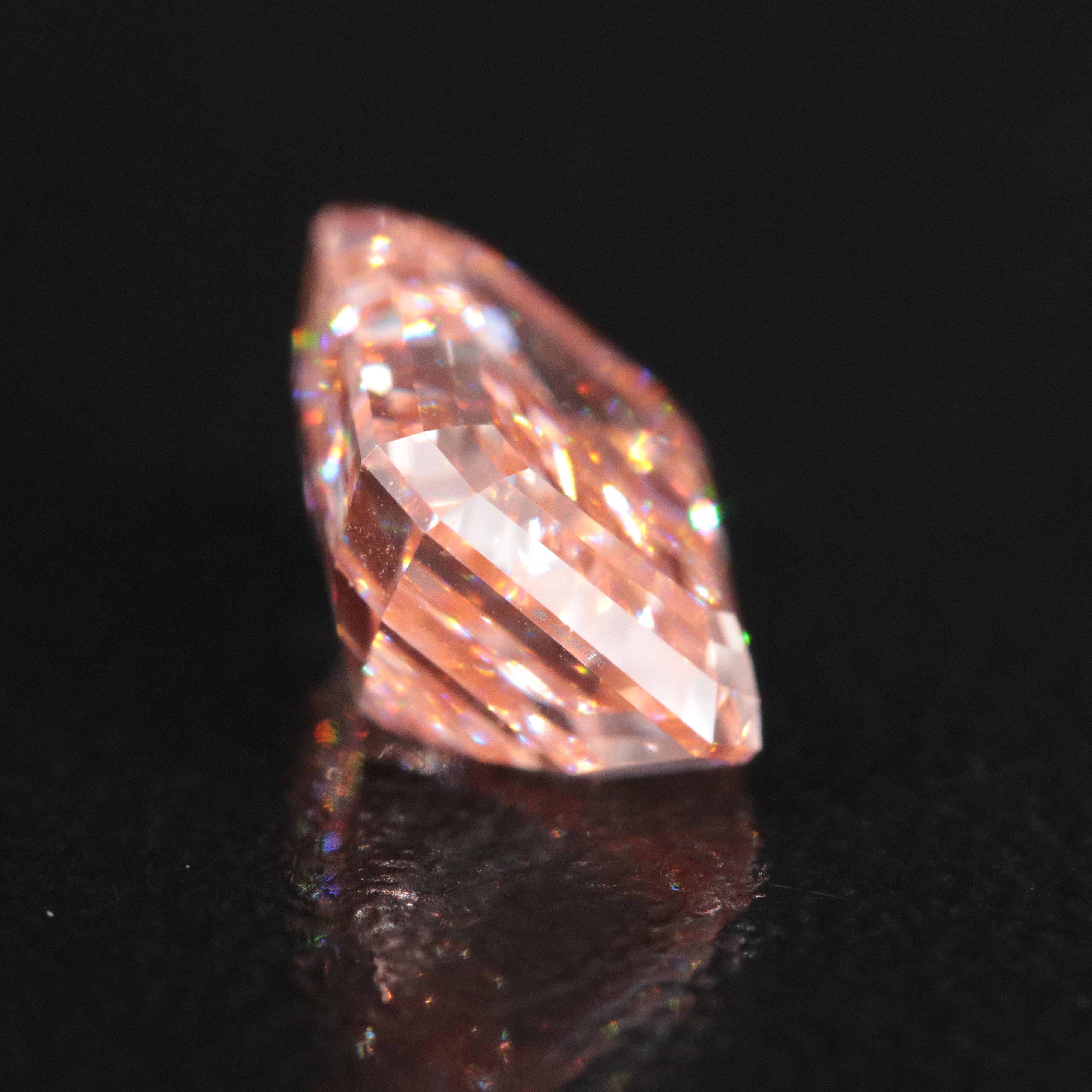 Loose 3.10 CT Lab Grown Fancy Pink Diamond with IGI Report