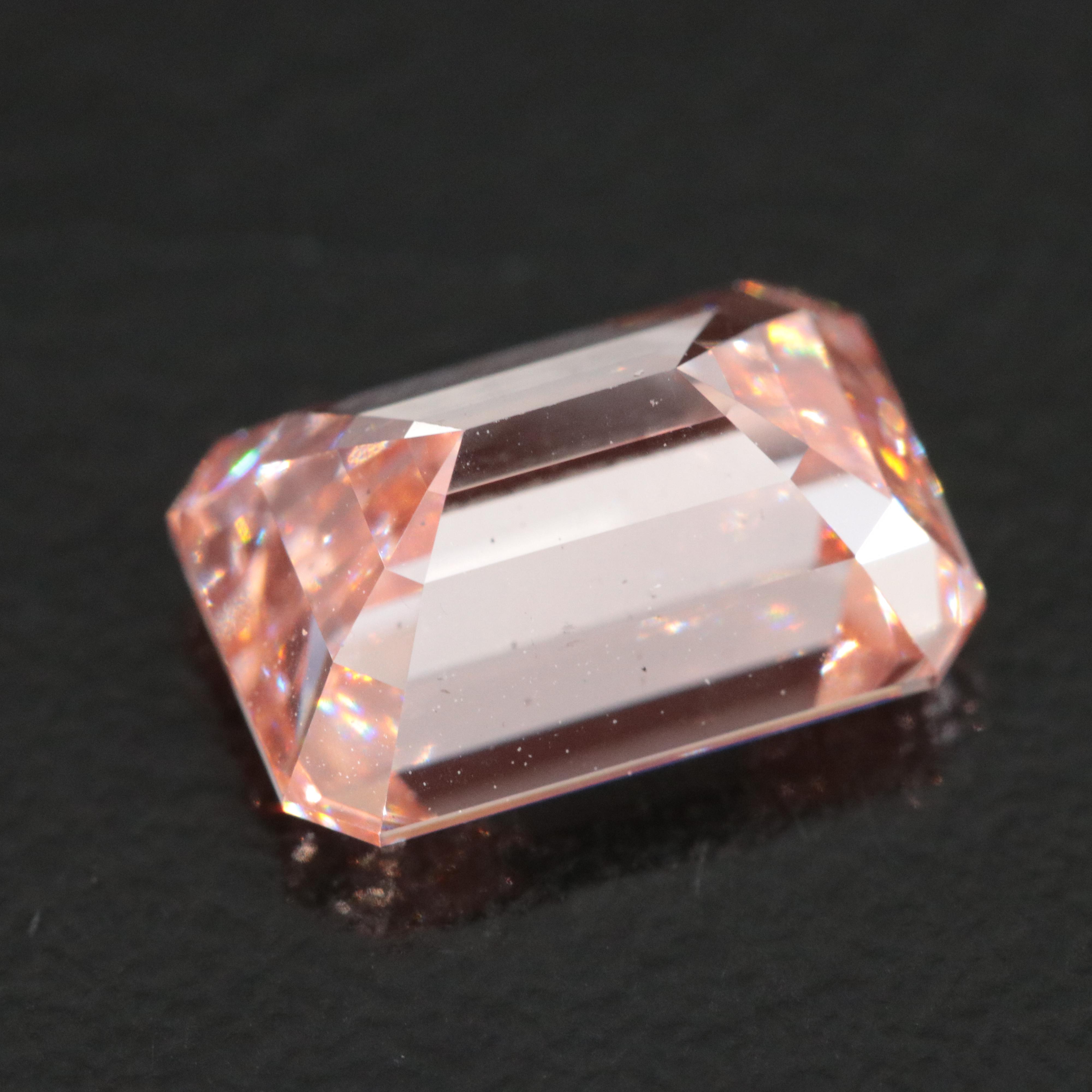 Loose 3.10 CT Lab Grown Fancy Pink Diamond with IGI Report