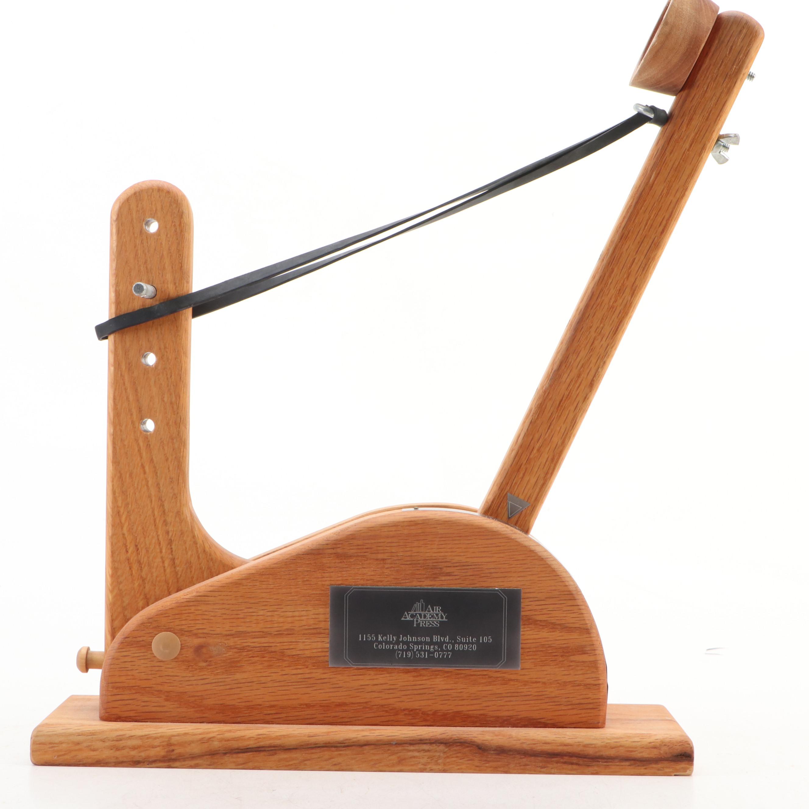 Cast Iron Seal Press with Air Academy Statapult, Obelisk Award, Foal Paperweight