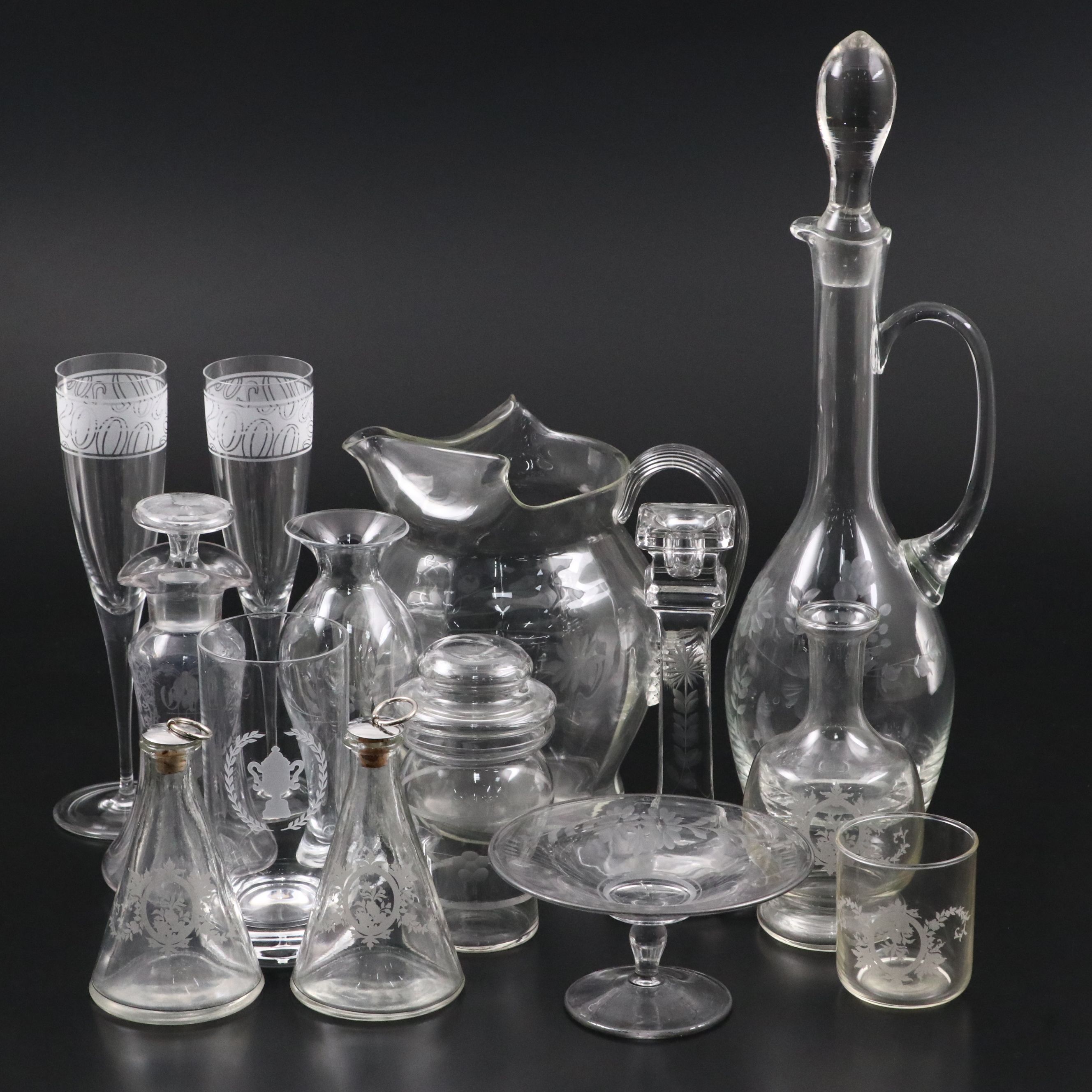 Tiffany & Co. Millennium Champagne Flutes, Cruets, Decanter and More