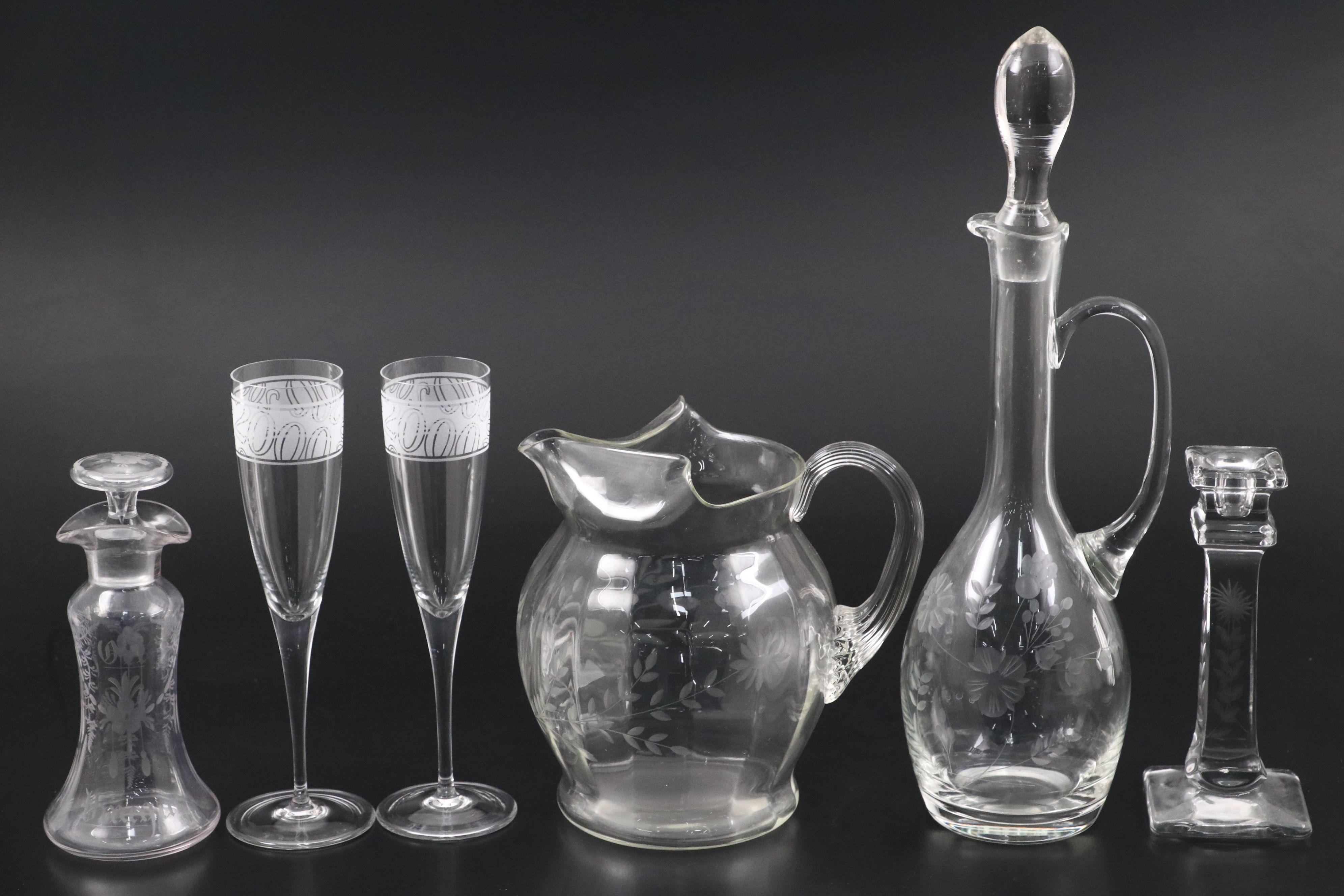 Tiffany & Co. Millennium Champagne Flutes, Cruets, Decanter and More