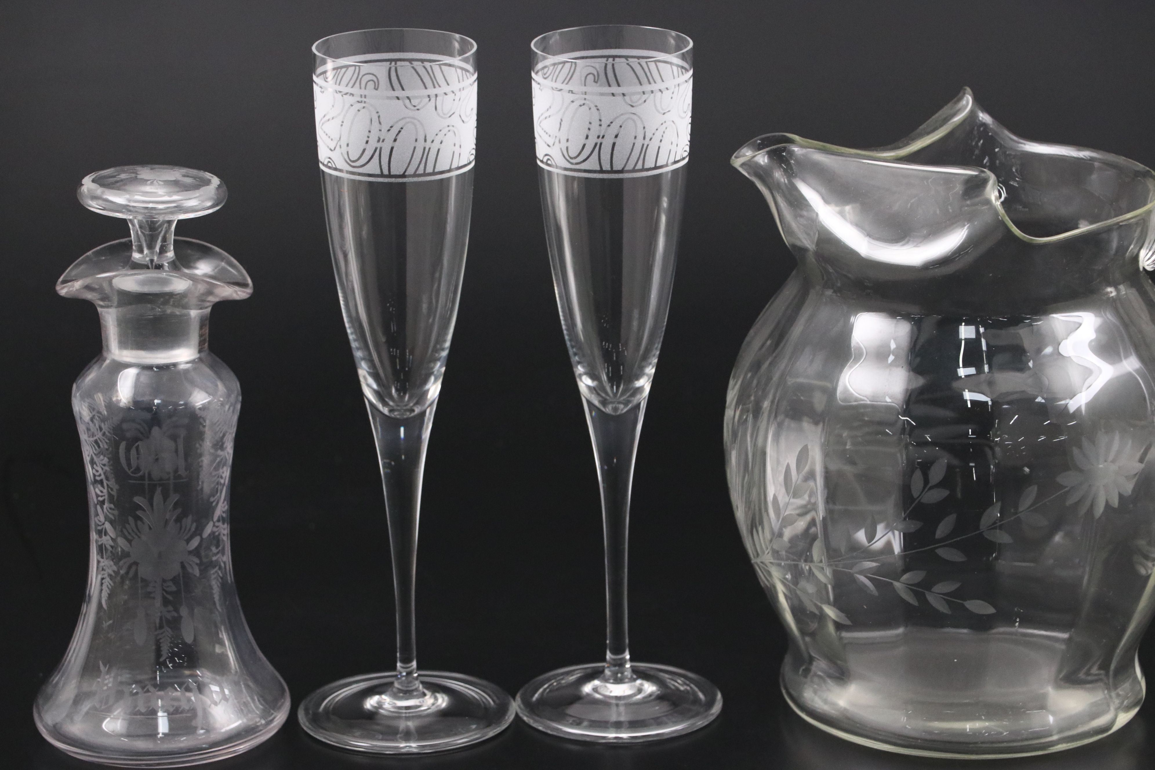 Tiffany & Co. Millennium Champagne Flutes, Cruets, Decanter and More