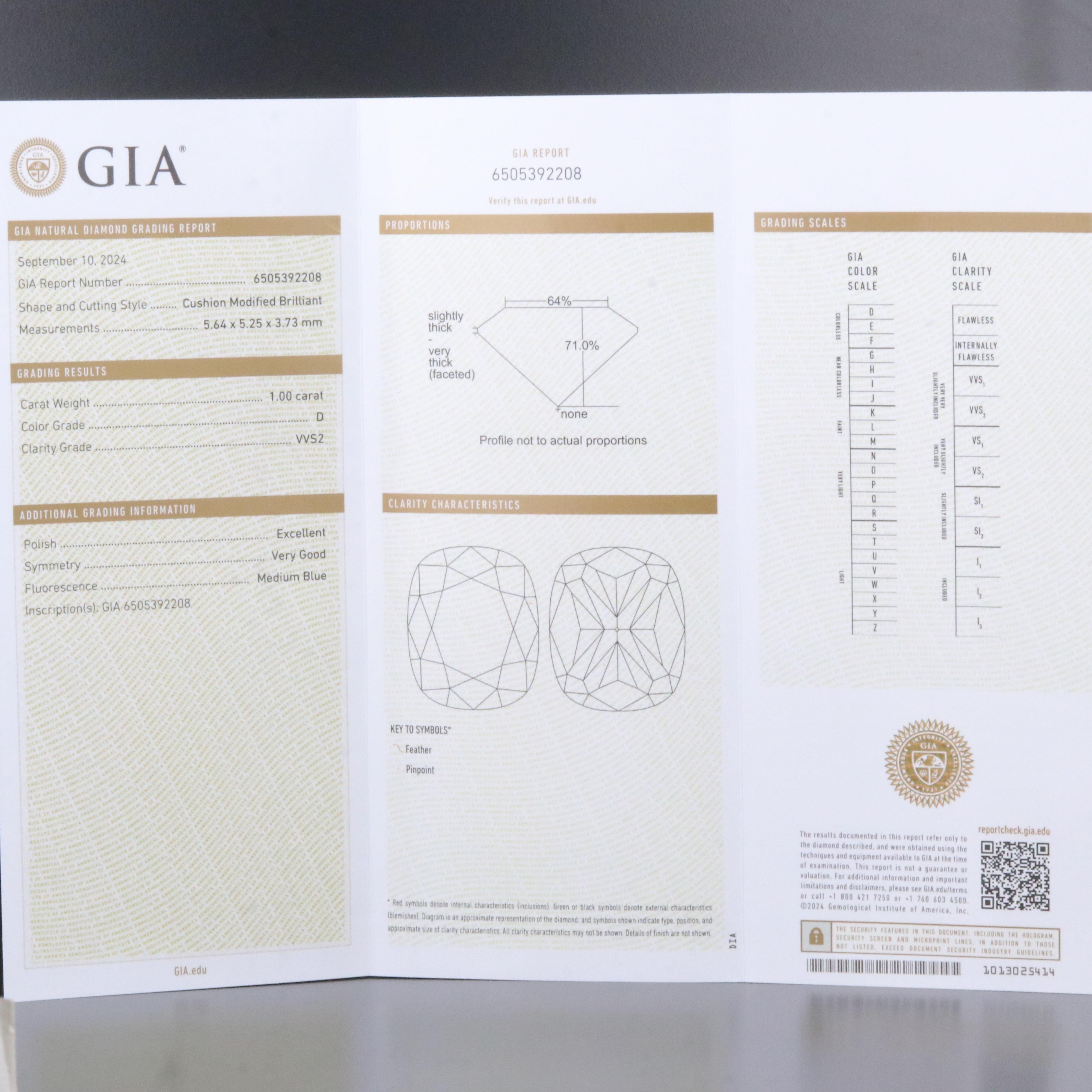 Loose 1.00 CT Diamond with GIA Report