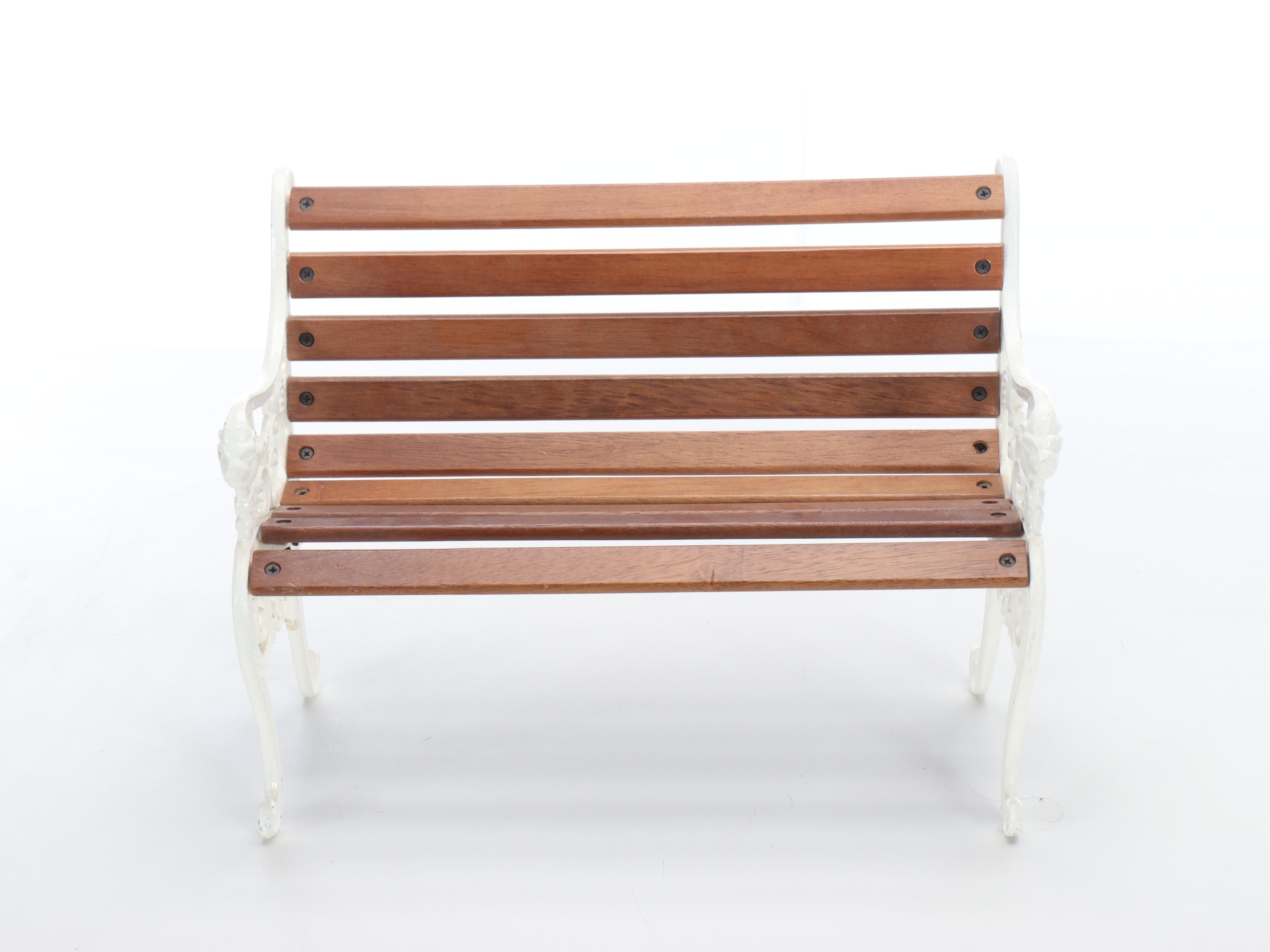 Artisan Anthropomorphic Goose Dolls with Victorian Style Doll Benches