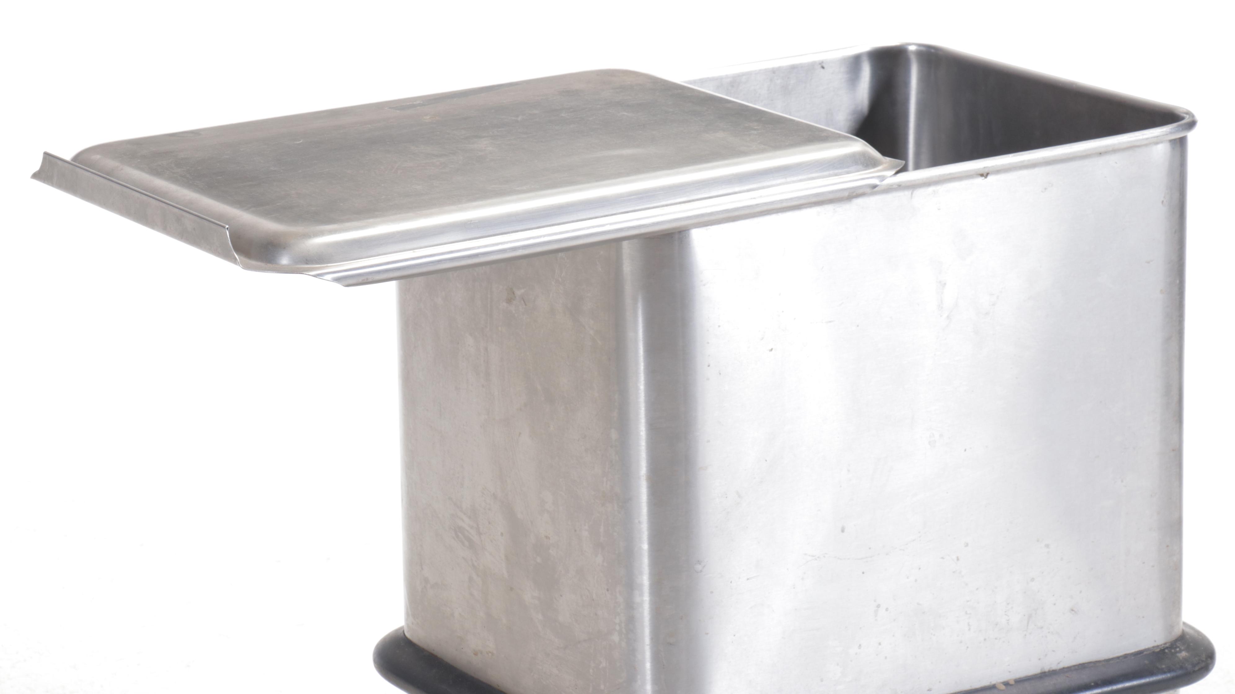 Industrial Size Flour, Sugar, and Other Stainless Steel Canister on Casters