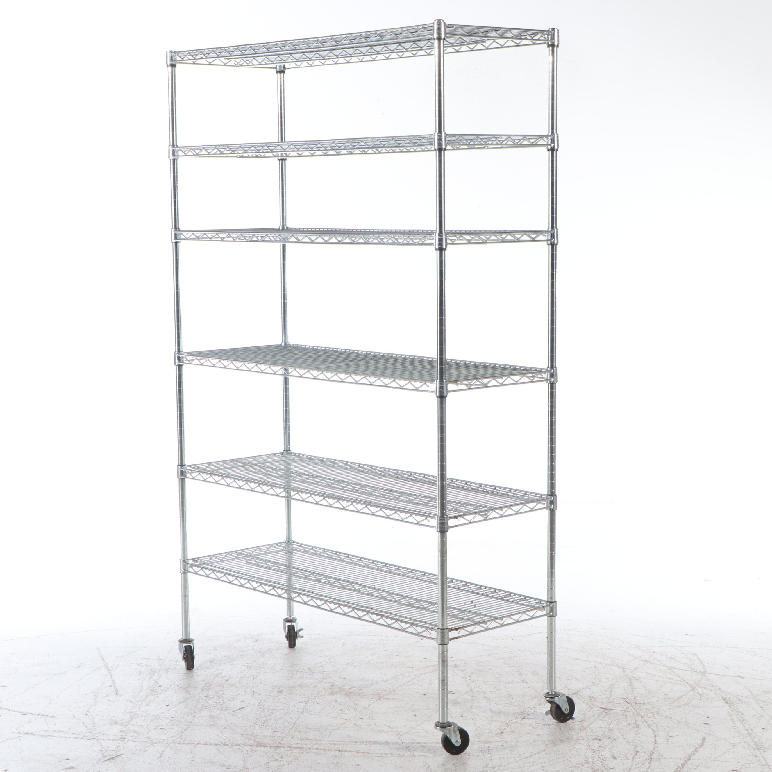 Two Seville Classics Inc. Metal Rolling Racks