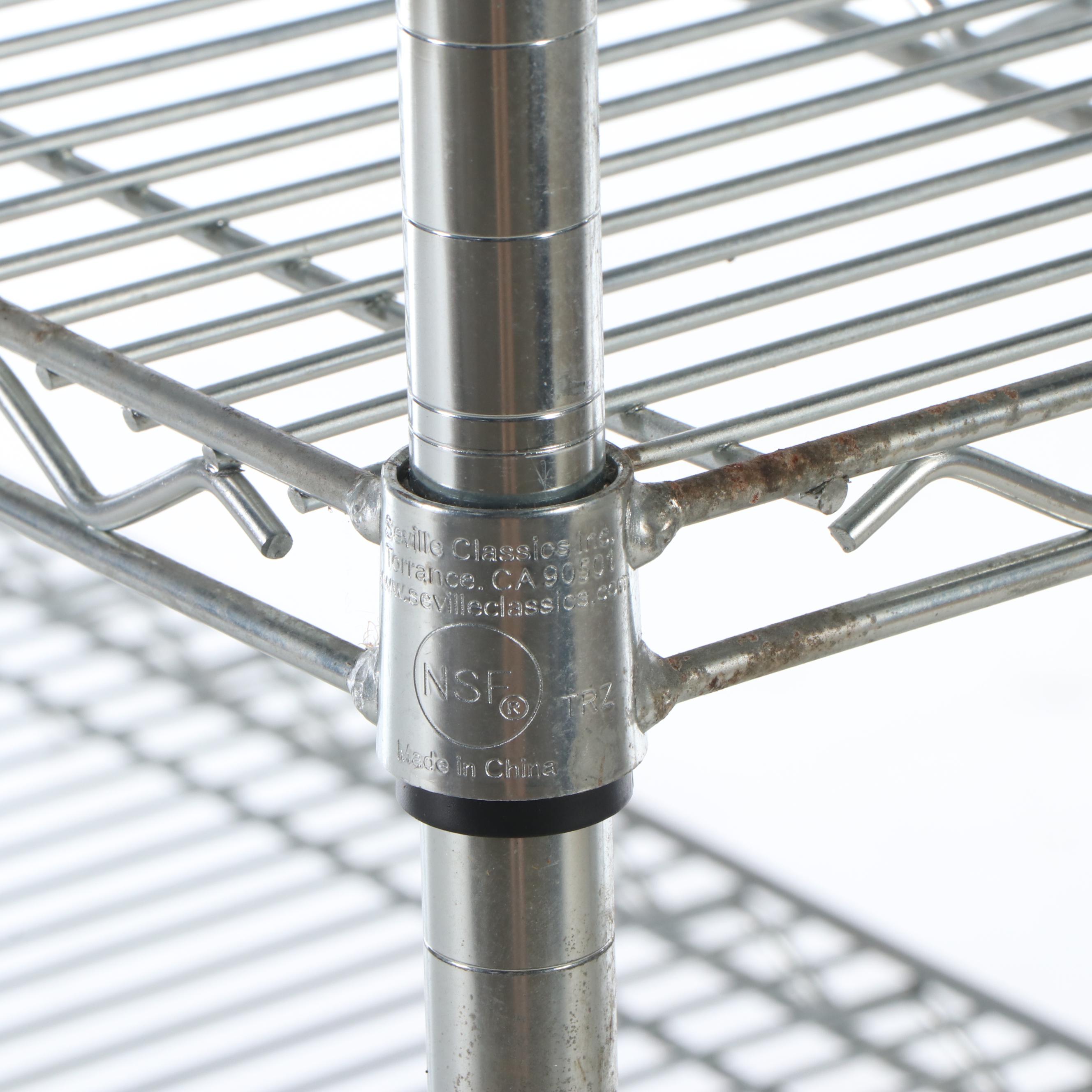 Two Seville Classics Inc. Metal Rolling Racks