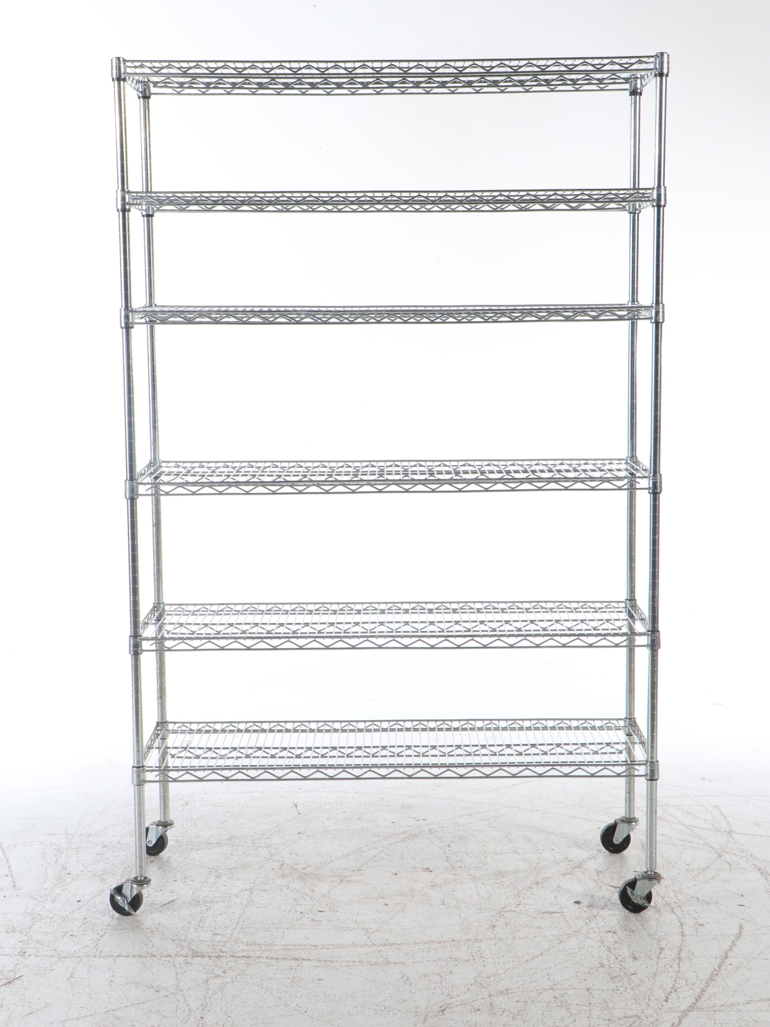 Two Seville Classics Inc. Metal Rolling Racks