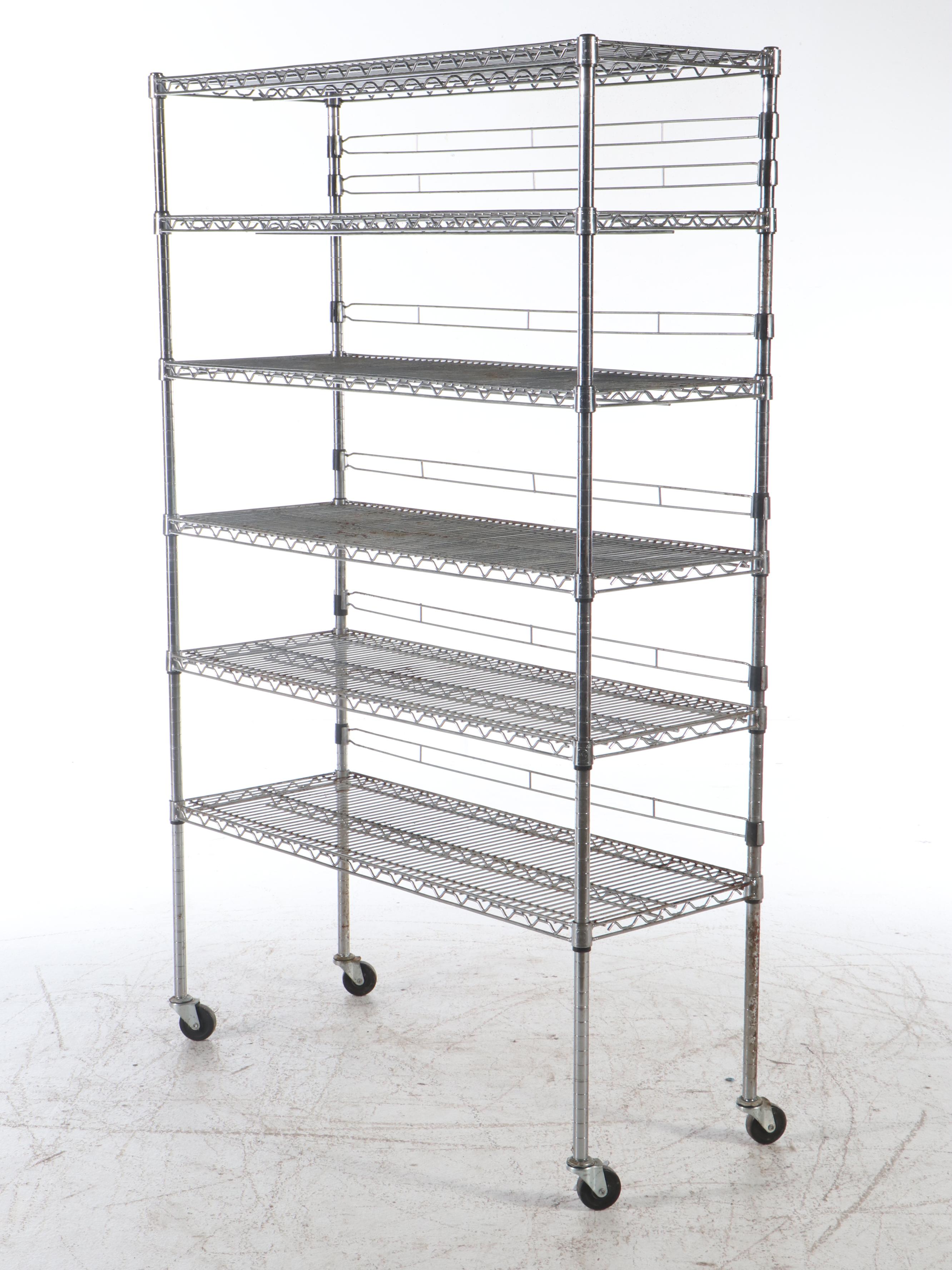 Two Seville Classics Inc. Metal Rolling Racks