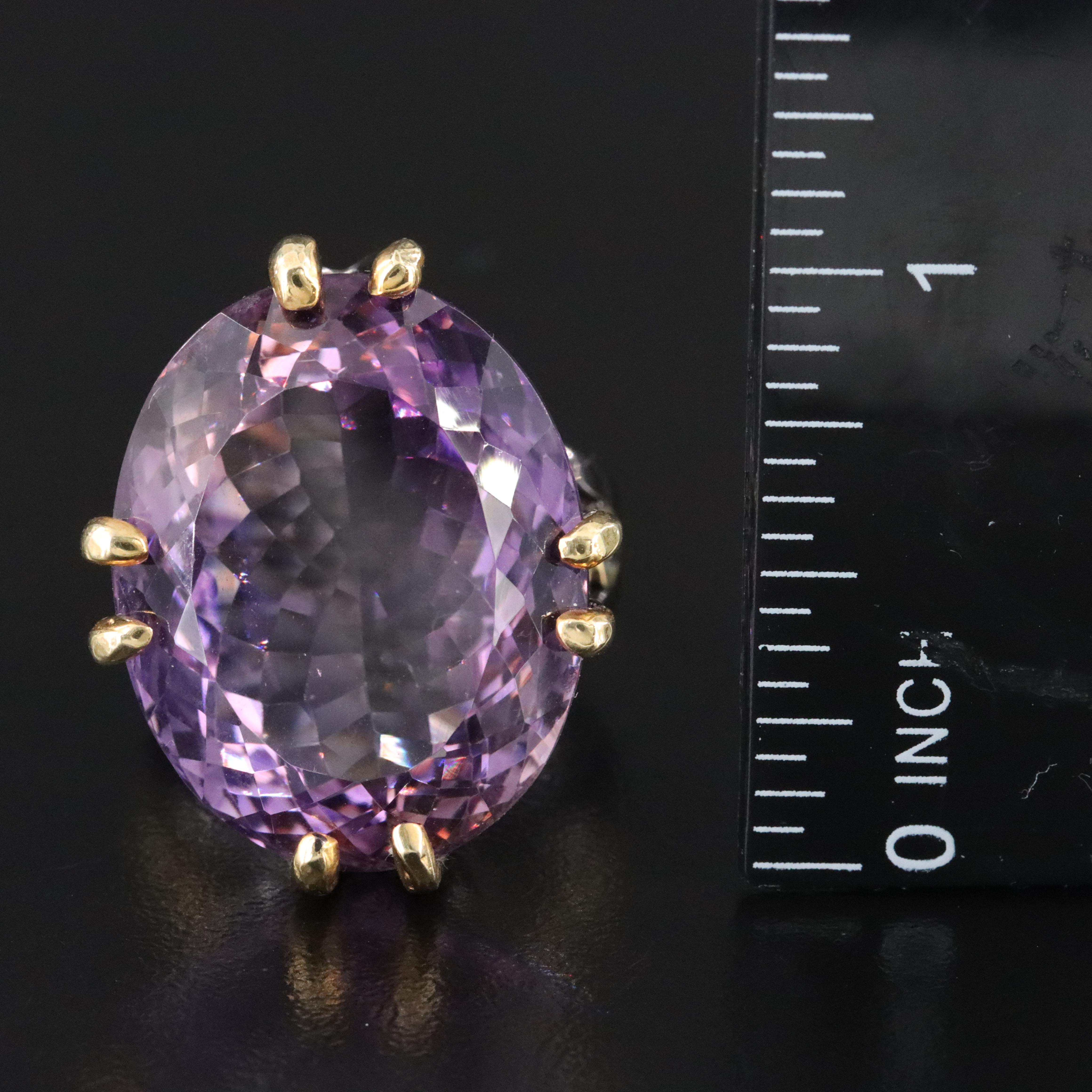 Sterling Amethyst and White Sapphire Ring