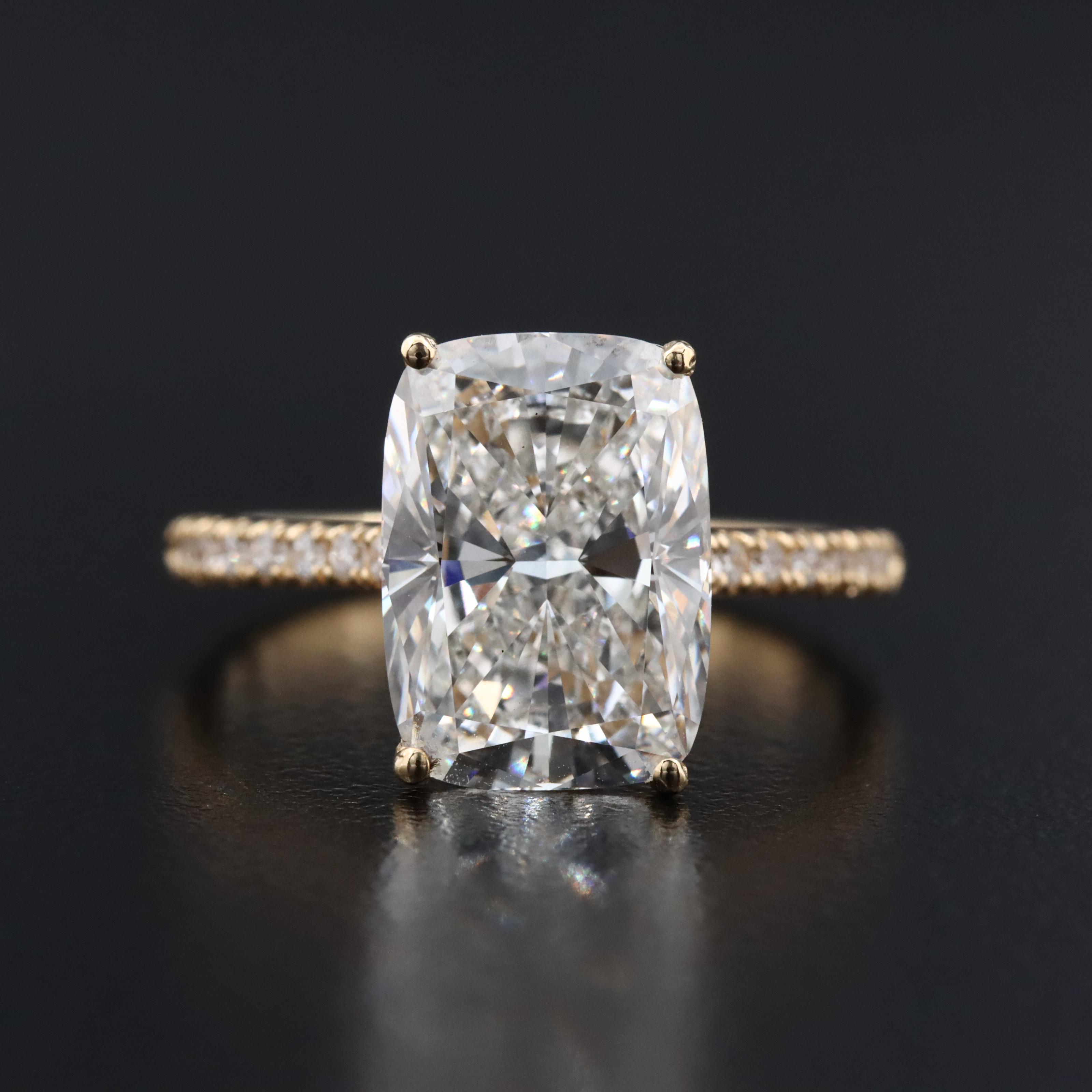 18K 5.29 CTW Lab Grown Diamond Ring with IGI Report