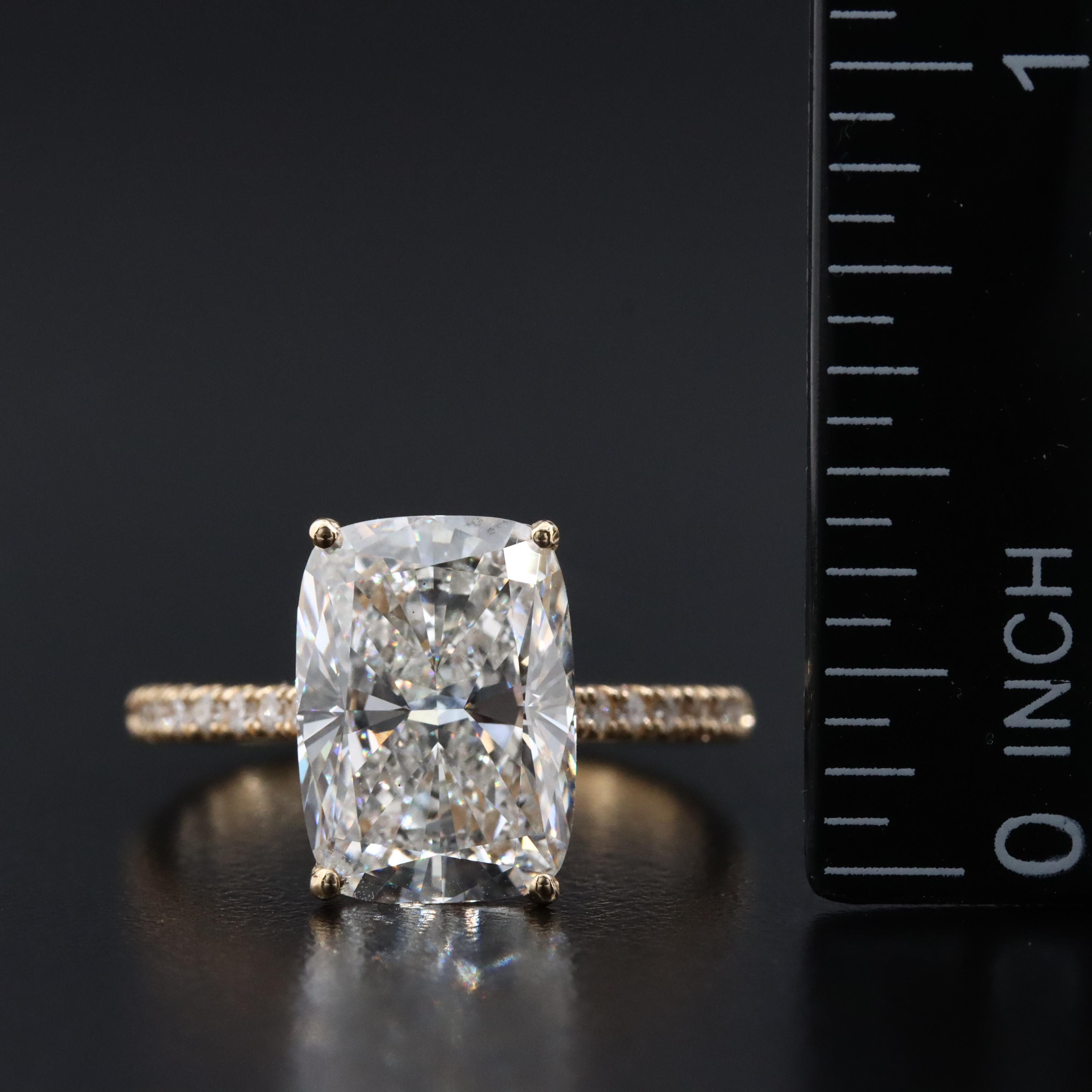 18K 5.29 CTW Lab Grown Diamond Ring with IGI Report
