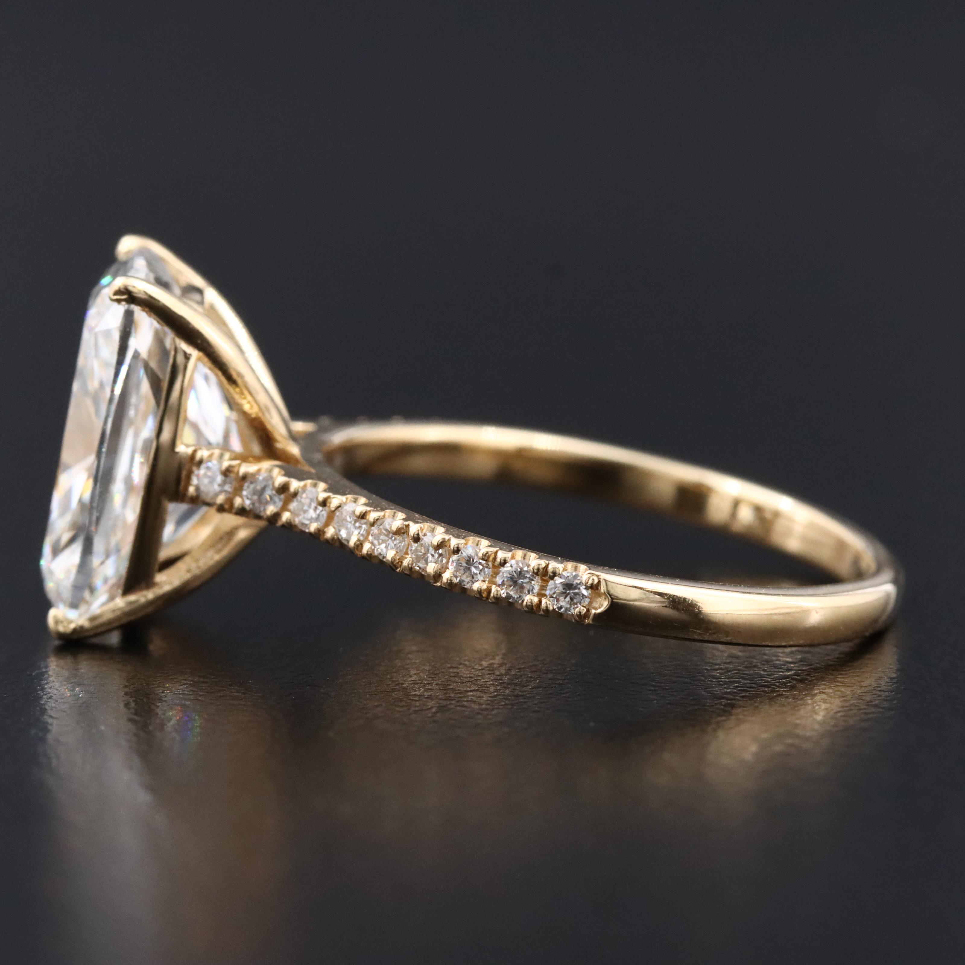 18K 5.29 CTW Lab Grown Diamond Ring with IGI Report