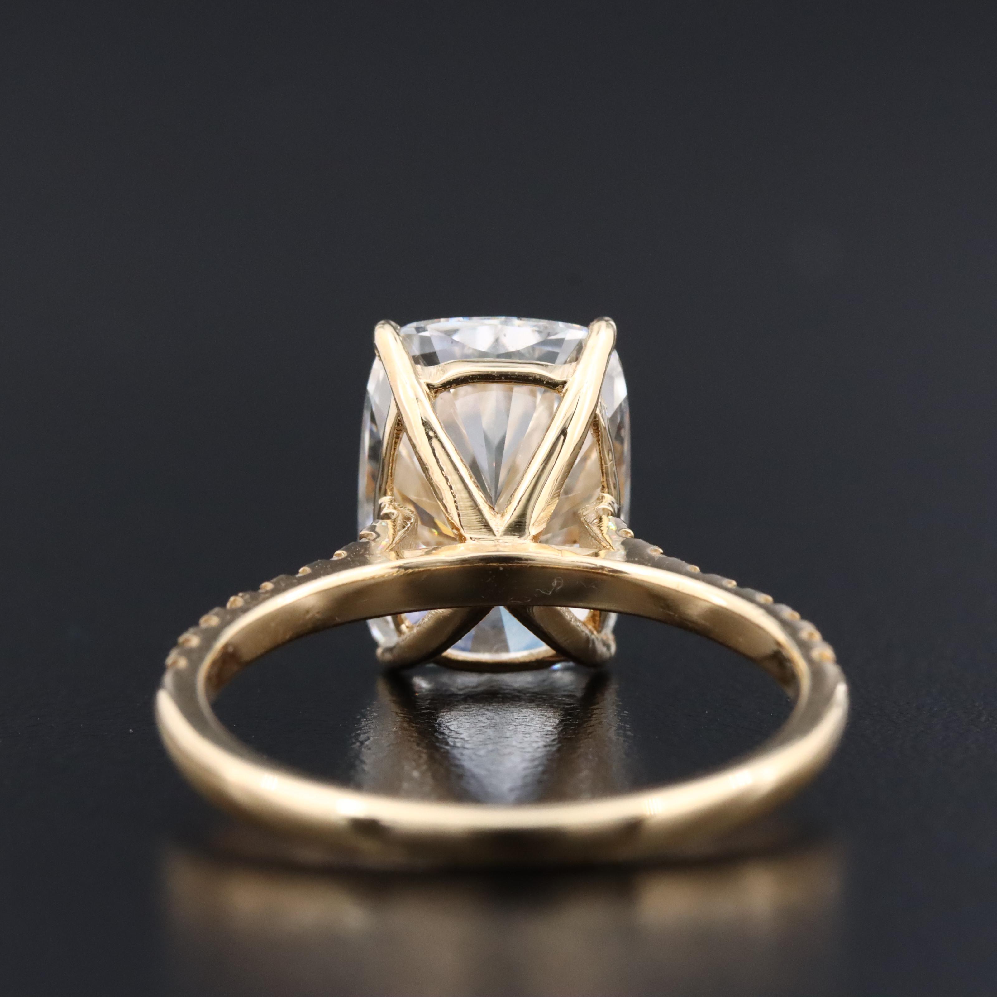 18K 5.29 CTW Lab Grown Diamond Ring with IGI Report