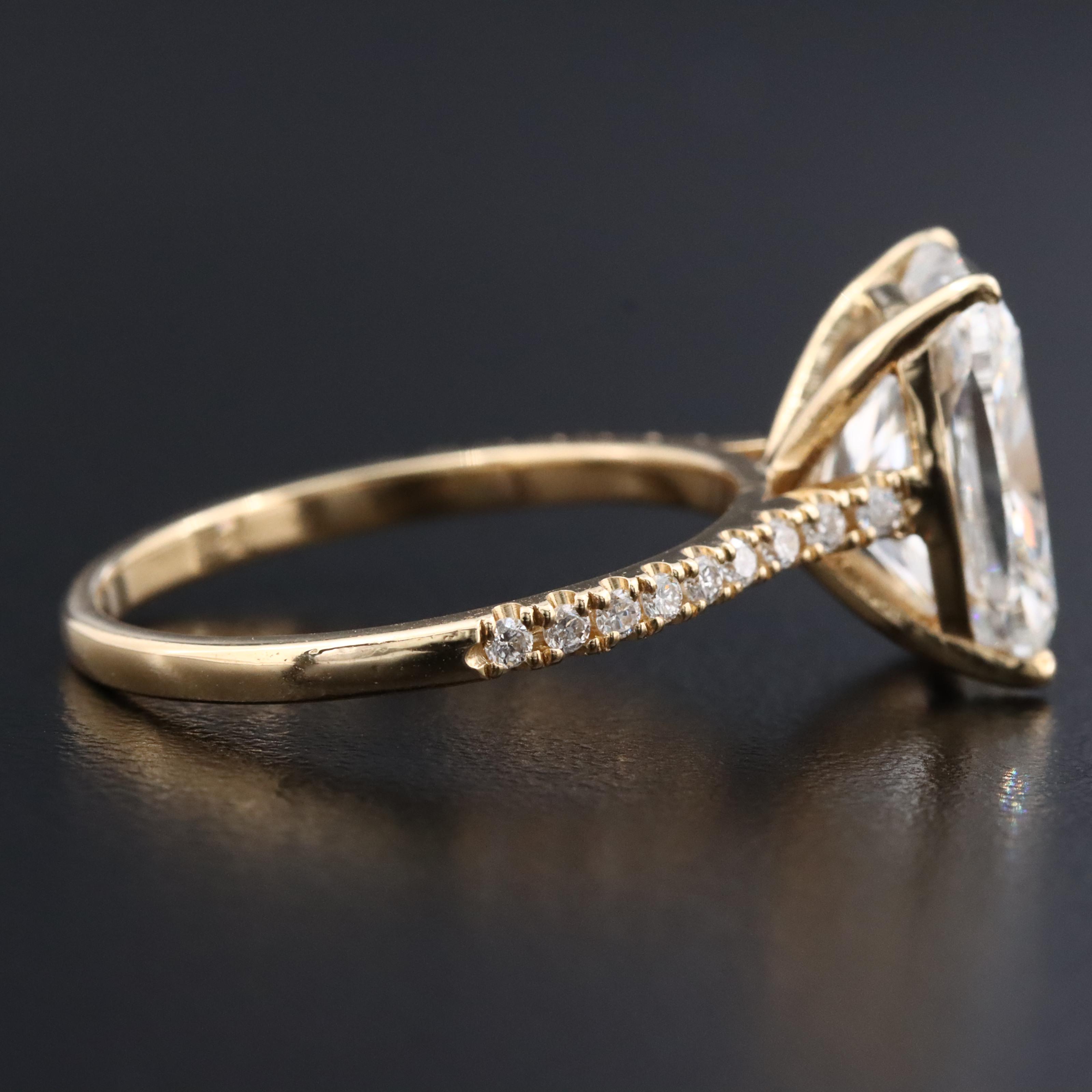 18K 5.29 CTW Lab Grown Diamond Ring with IGI Report