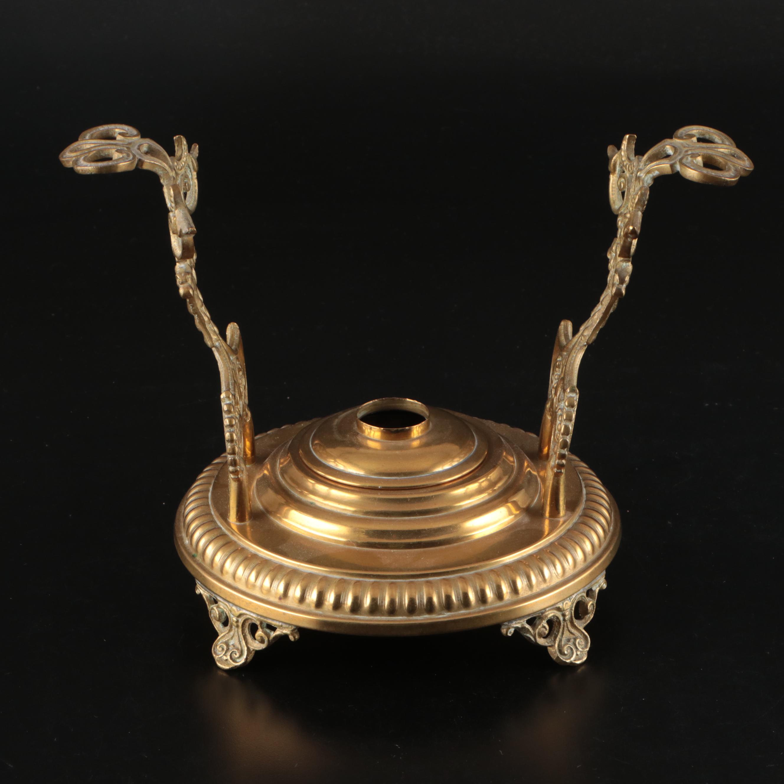 Johan Engstrom Swedish Brass Kettle On Stand, Late 19th/Early 20th Century