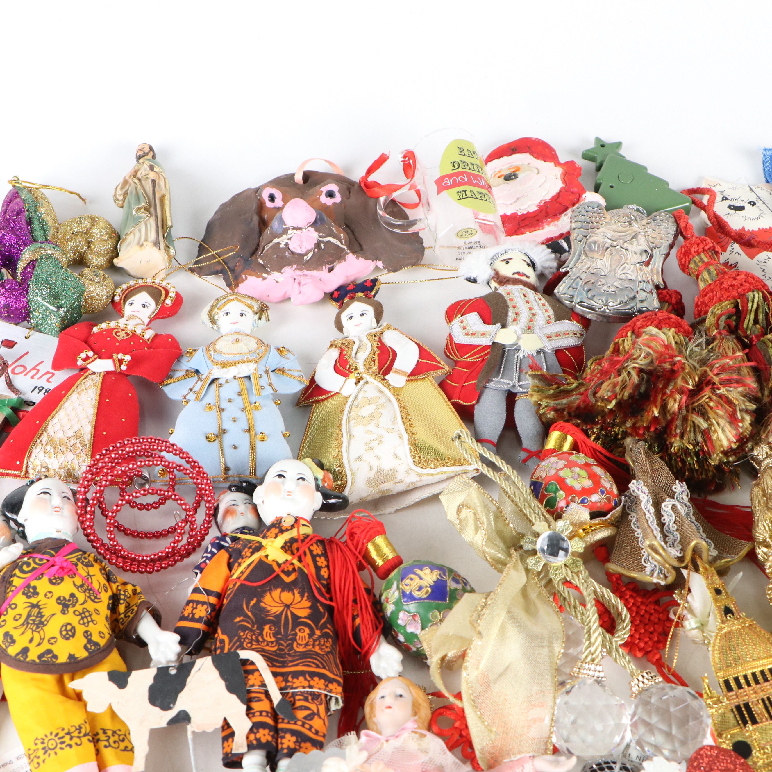 Fabric, Glass, Metal, and More Christmas Tree Ornaments