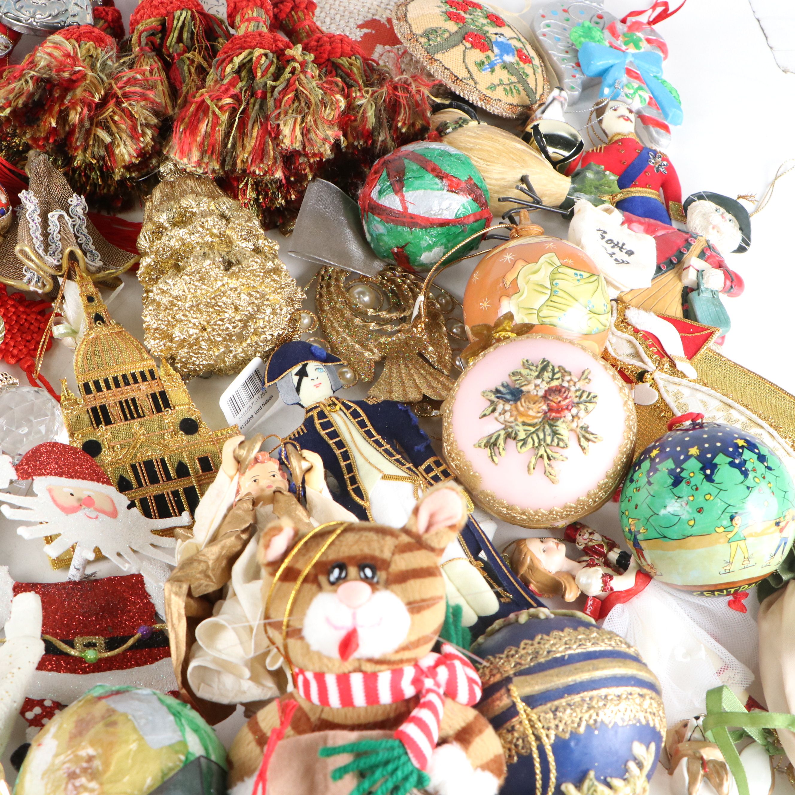 Fabric, Glass, Metal, and More Christmas Tree Ornaments