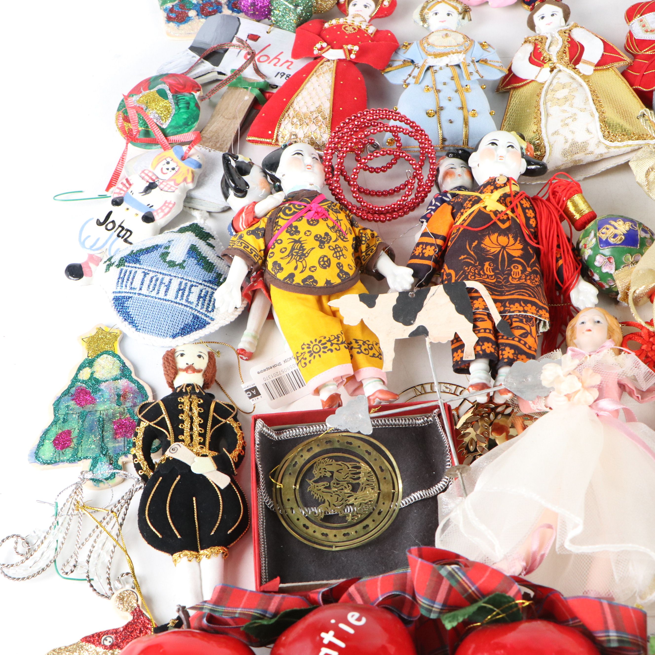 Fabric, Glass, Metal, and More Christmas Tree Ornaments