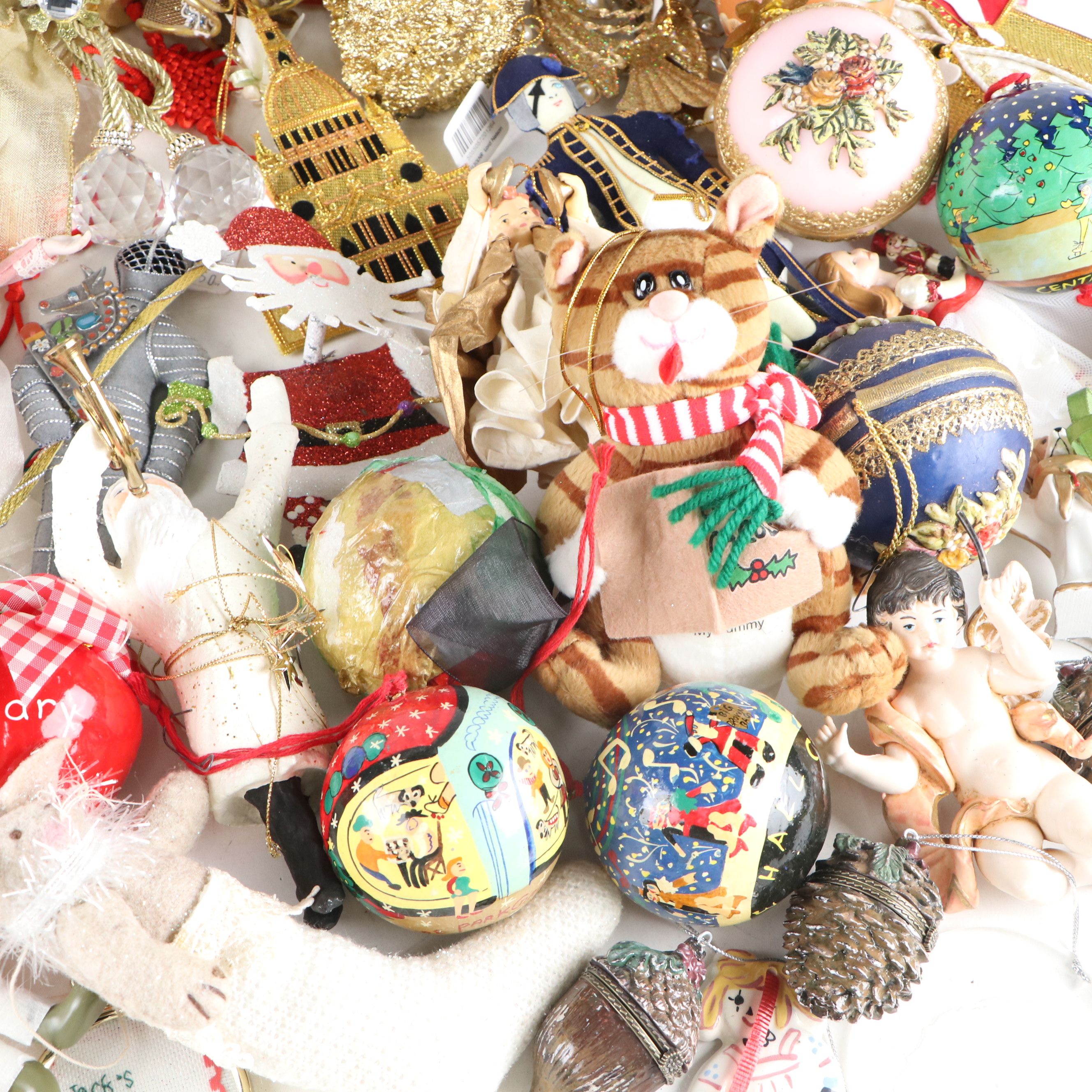 Fabric, Glass, Metal, and More Christmas Tree Ornaments