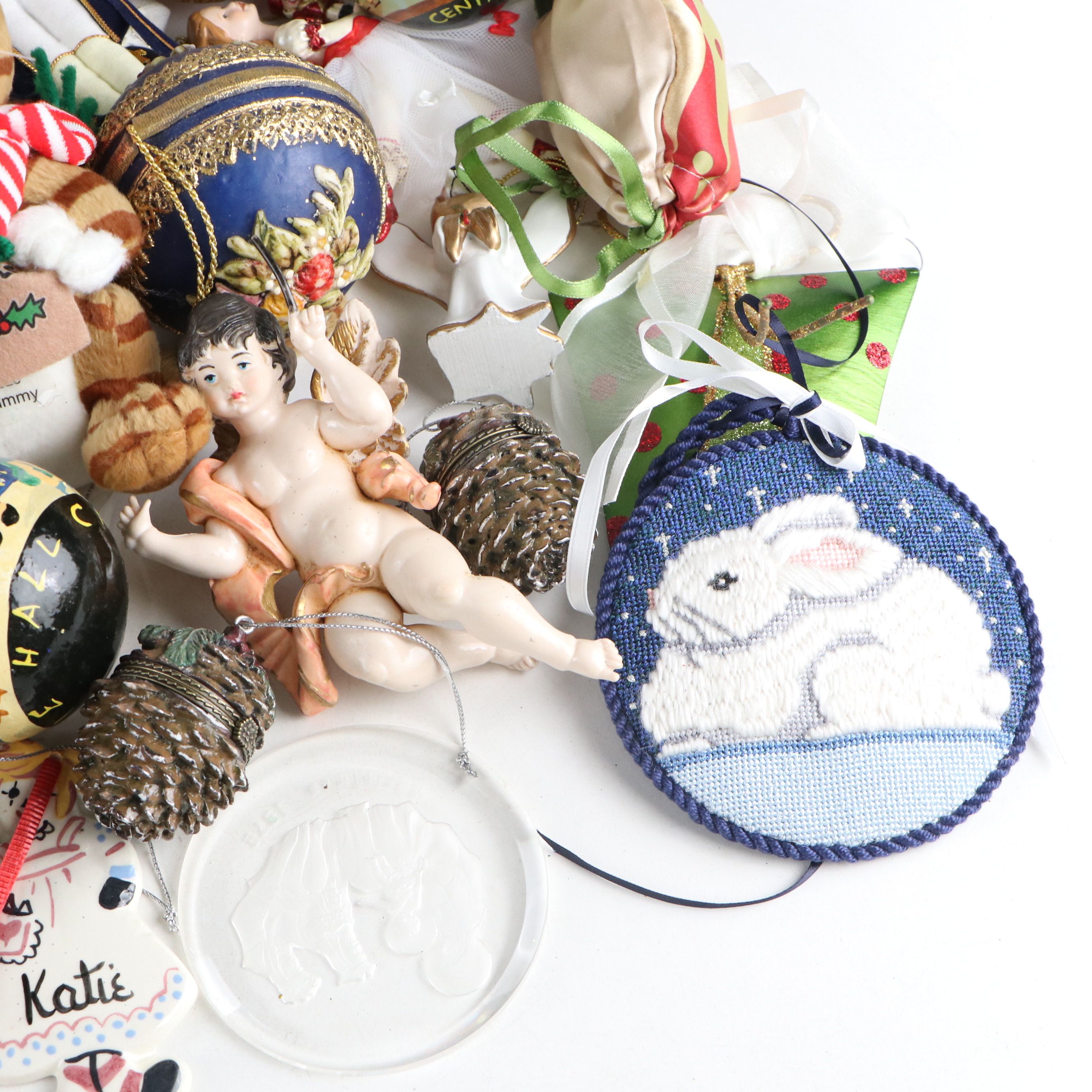 Fabric, Glass, Metal, and More Christmas Tree Ornaments