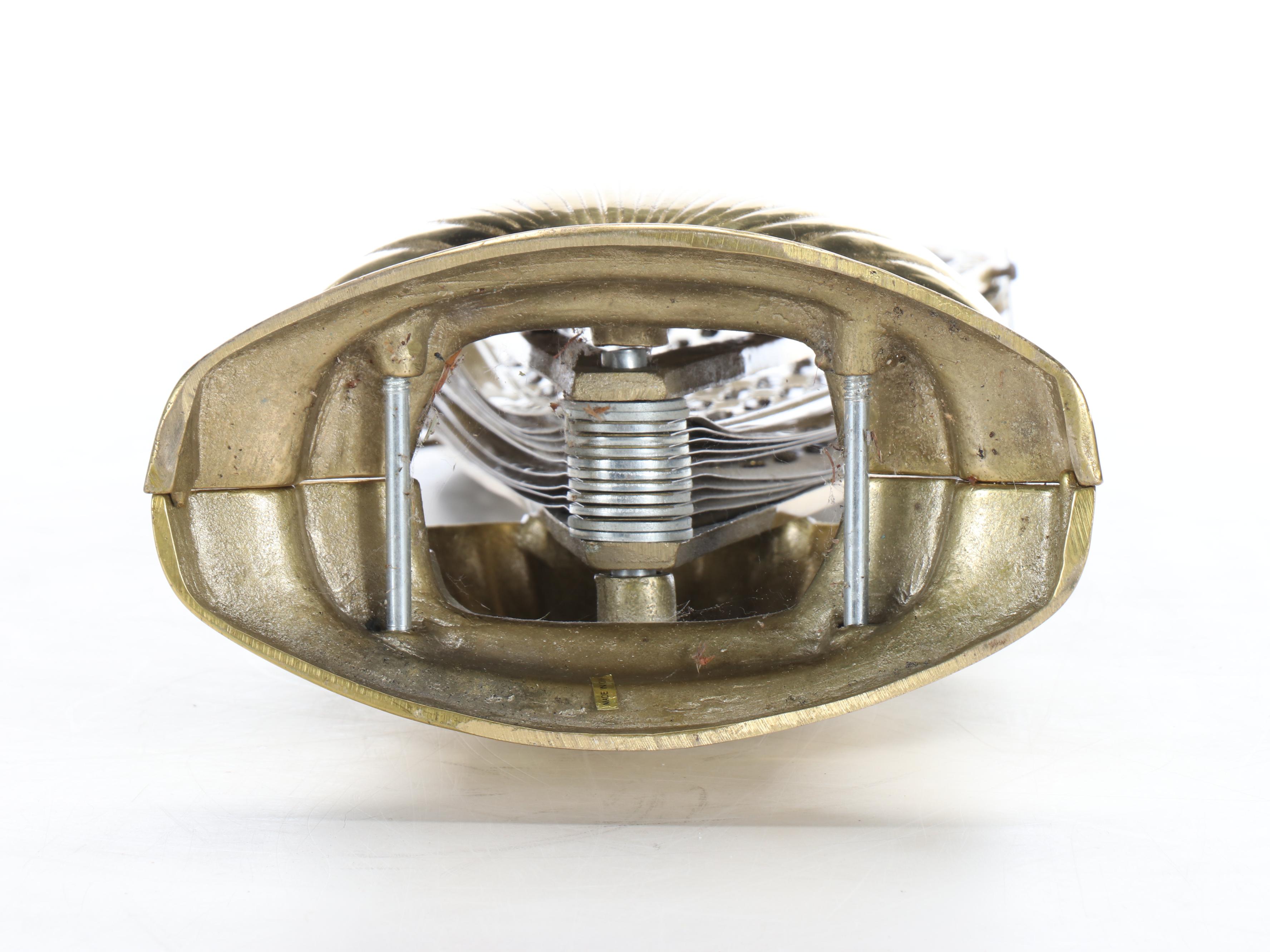 Brass Peacock Fireplace Screen, Mid to Late 20th Century