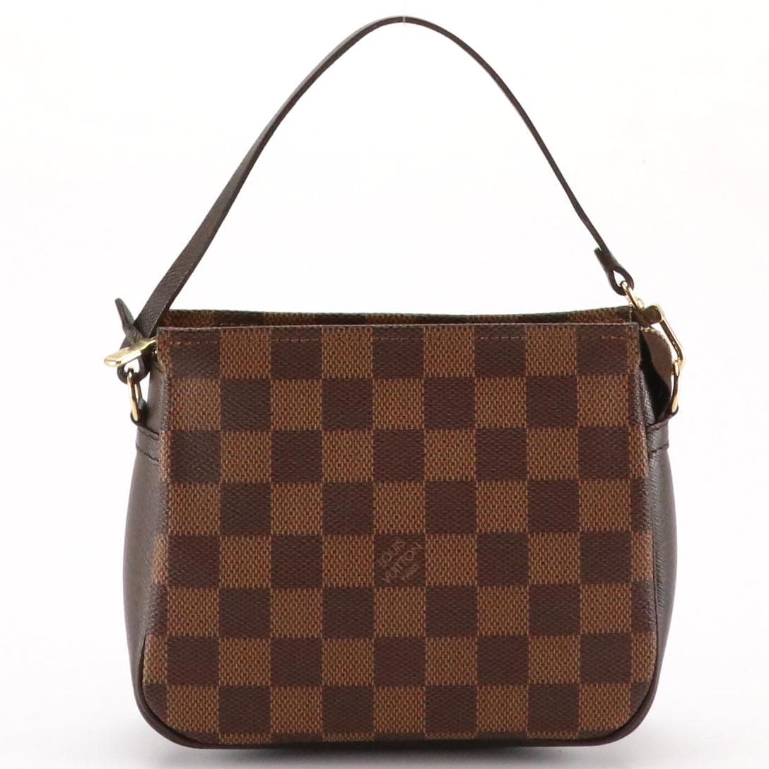 Louis Vuitton Trousse Accessories Pochette Bag in Damier Ebene Canvas