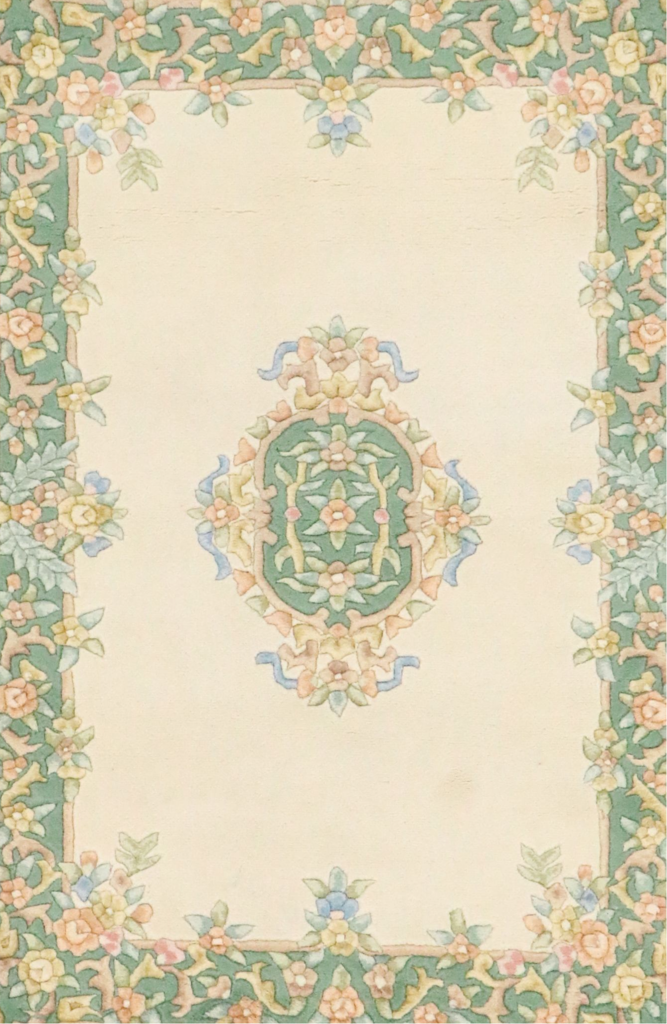 3'11 x 6'6 Hand-Knotted Indo-Chinese Peking Area Rug