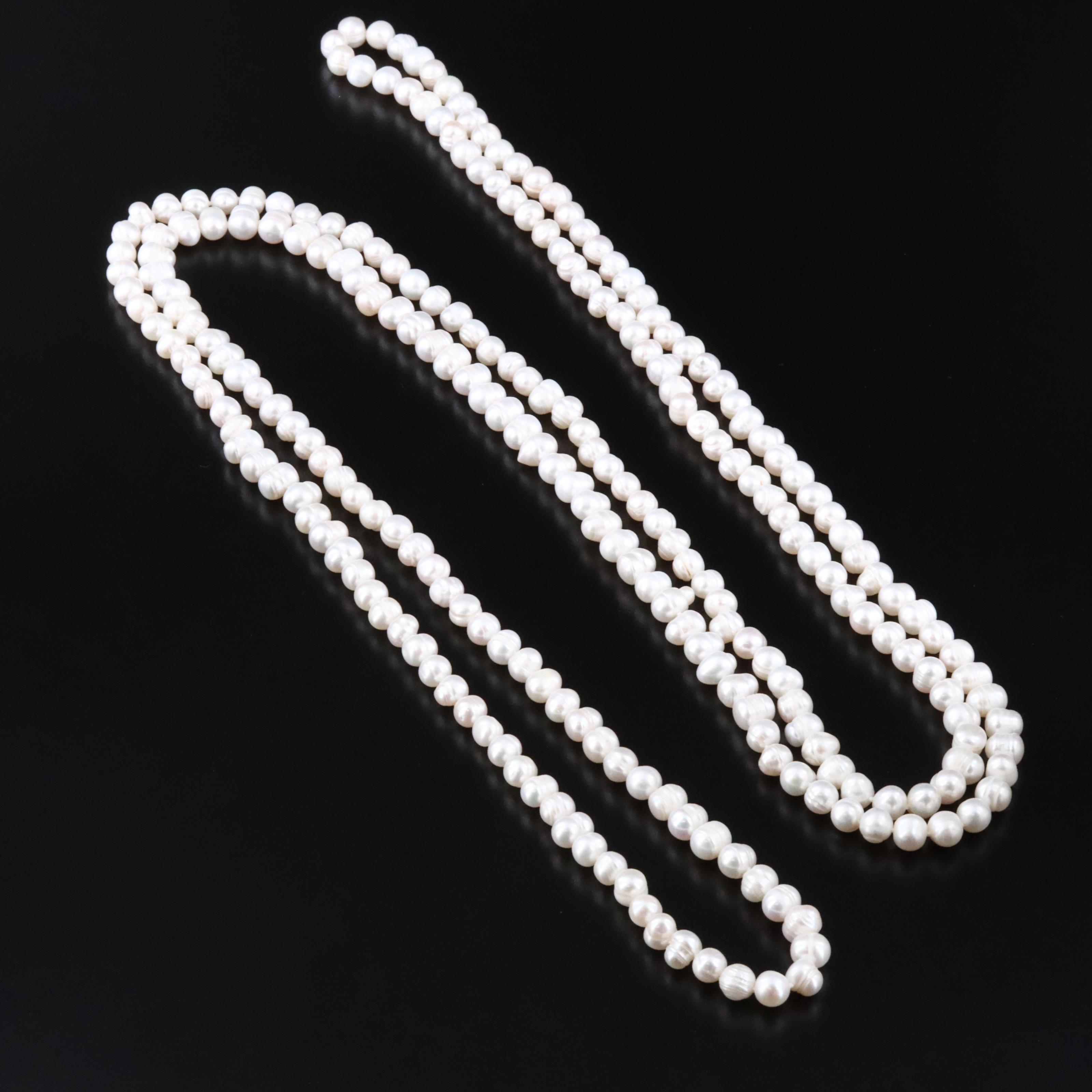 Rope Length Pearl Necklace