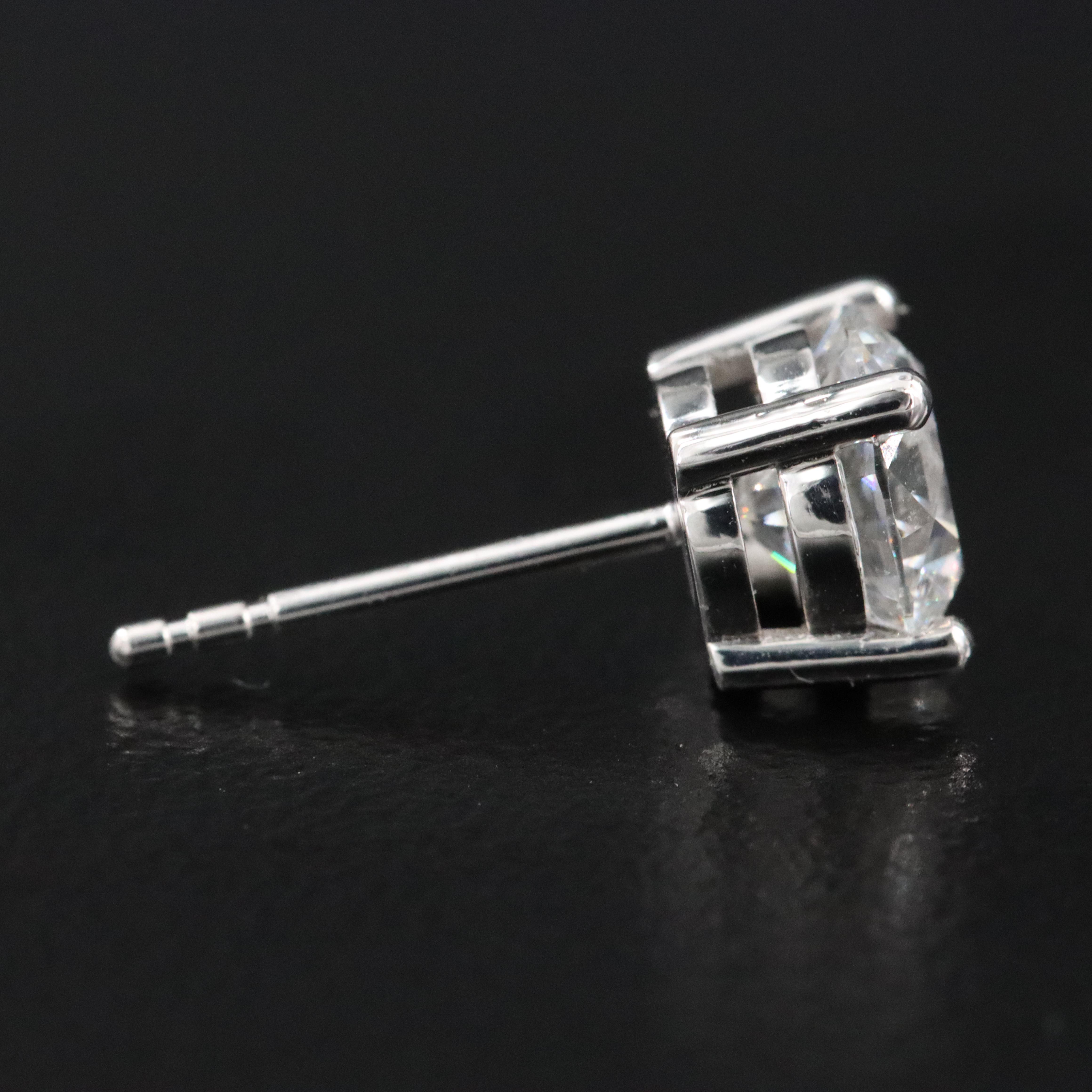 Platinum 2.11 CTW Lab Grown Diamond Solitaire Earrings with Online IGI Reports