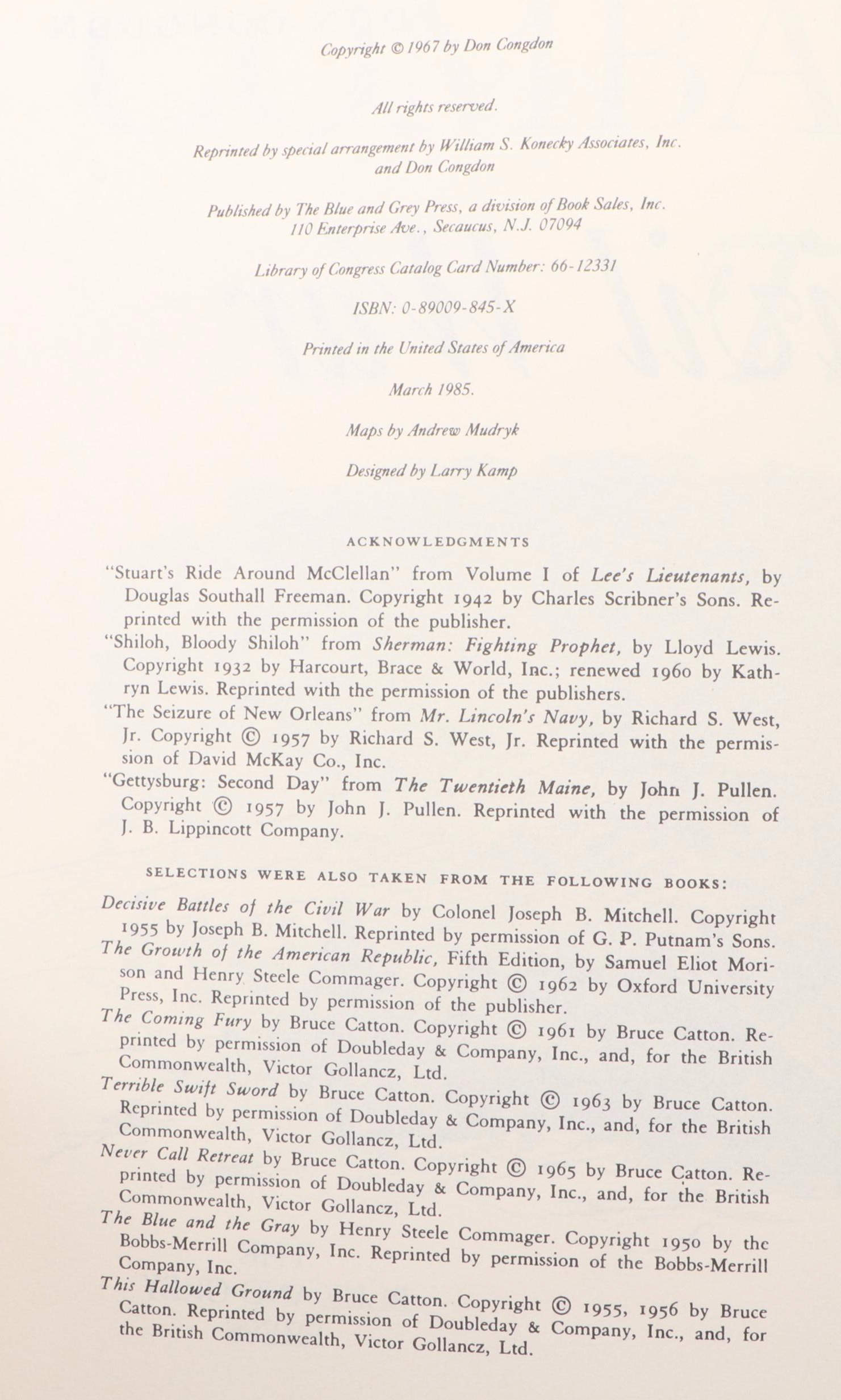 "Battles and Leaders of the Civil War" Set with "Combat" by Don Congdon