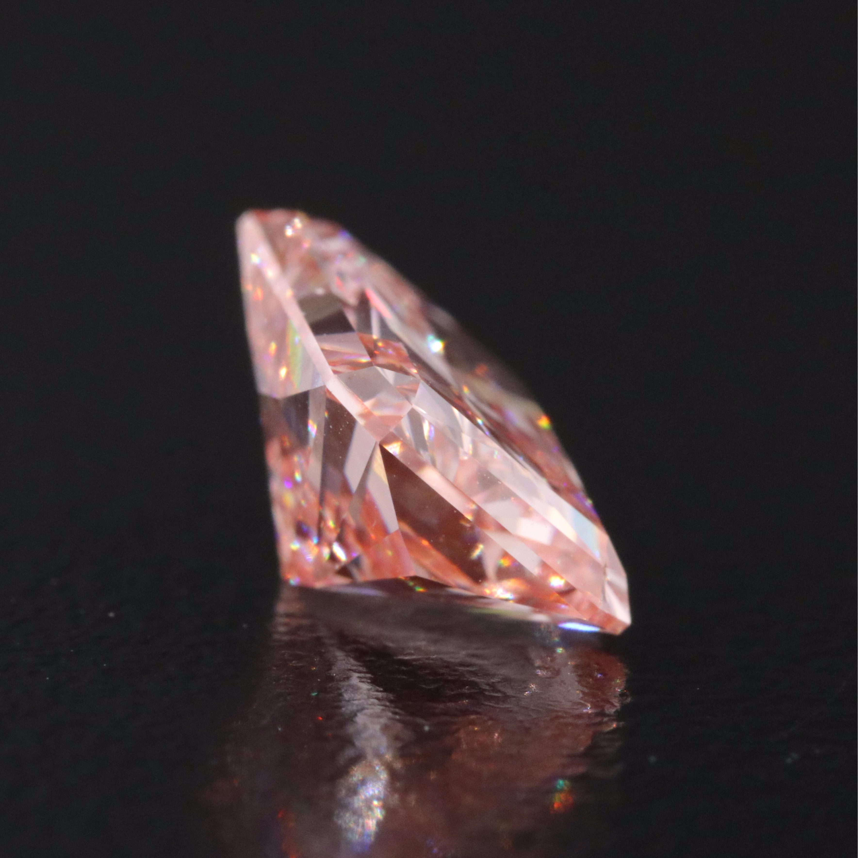 Loose 3.07 CT Lab Grown Fancy Pink Diamond with IGI Report