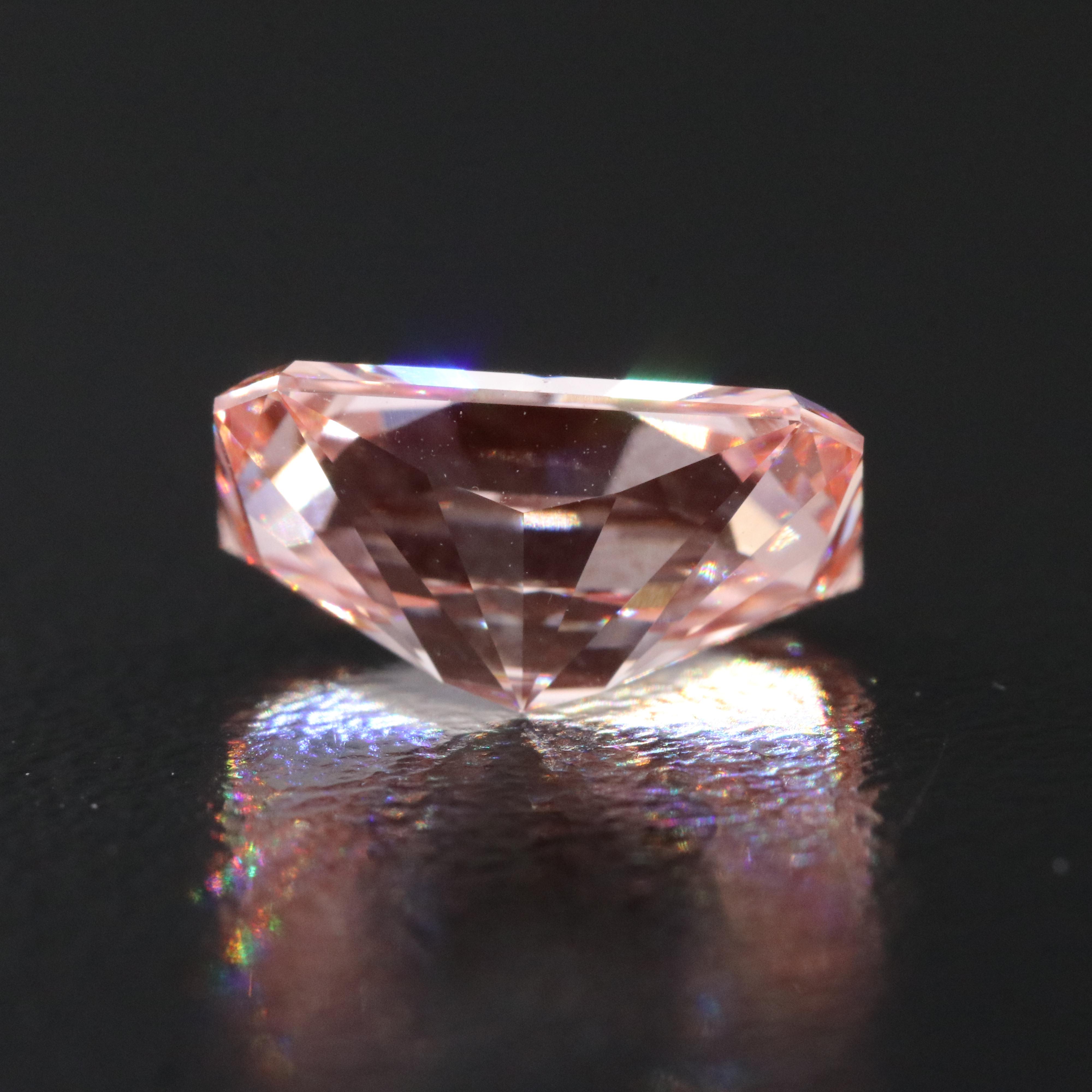 Loose 3.07 CT Lab Grown Fancy Pink Diamond with IGI Report