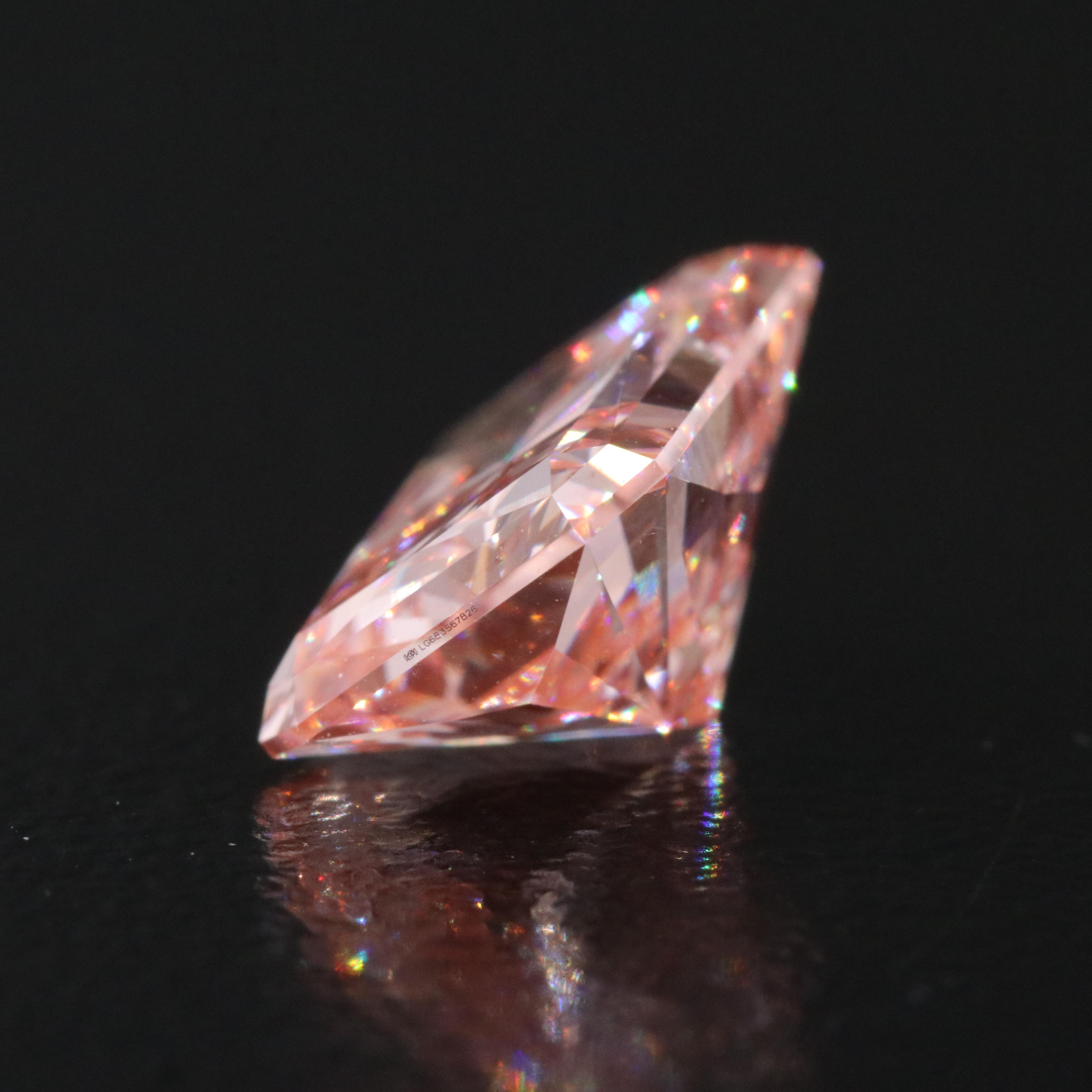 Loose 3.07 CT Lab Grown Fancy Pink Diamond with IGI Report
