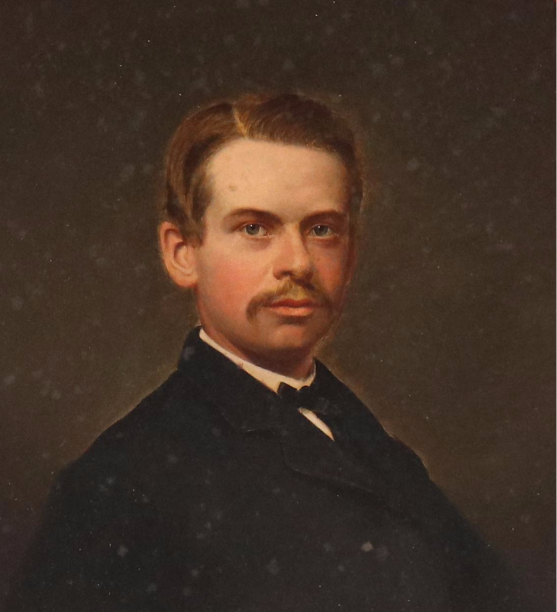 Half-Length Male Portrait Oil Painting, 19th Century