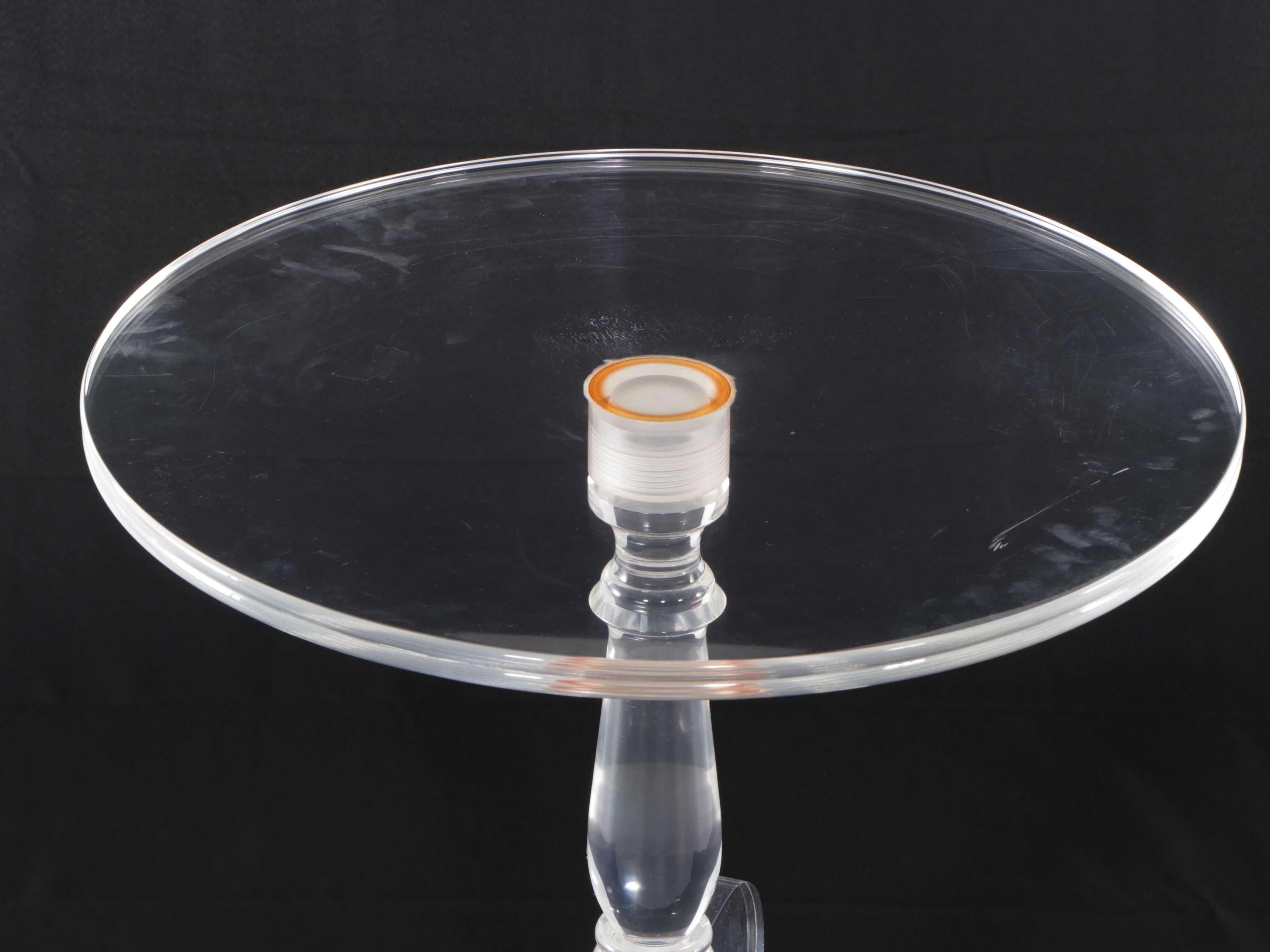 Modernist Style Clear Acrylic End Table